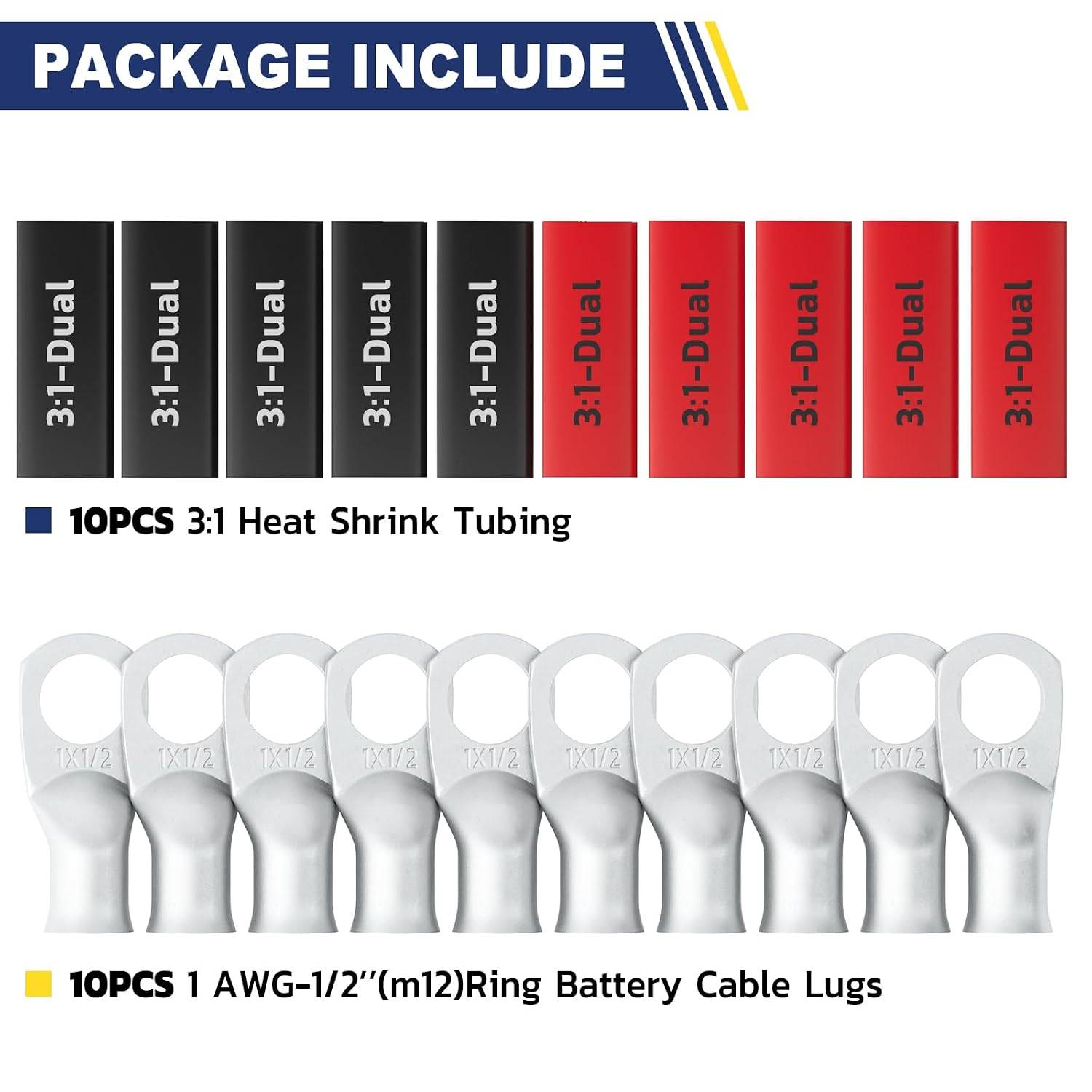 haisstronica 1 AWG Battery Cable Lug Kit – 20PCS - photo 5