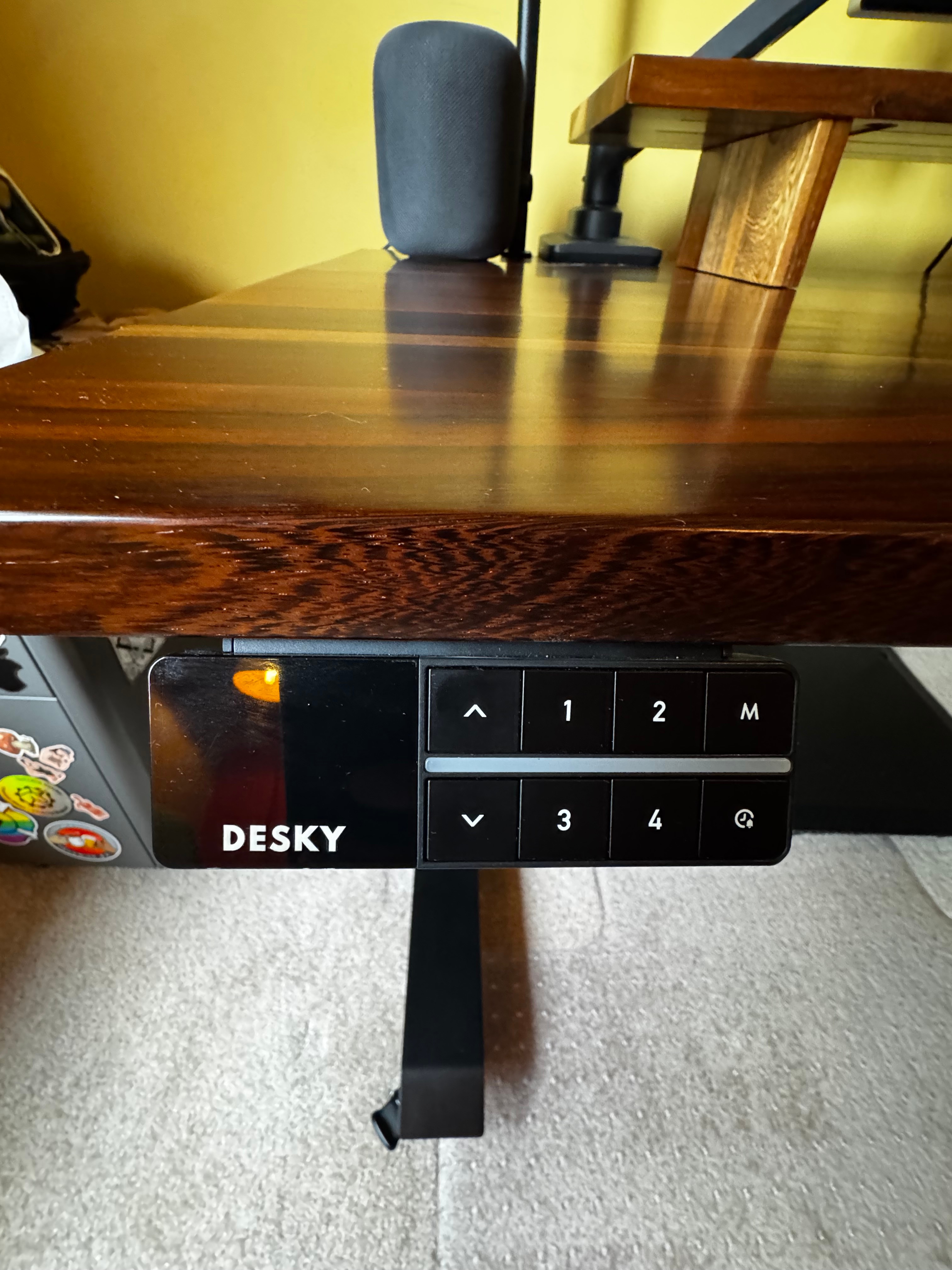 Desky 72" Solid Pheasantwood Sit Stand Desk Setup - photo 4