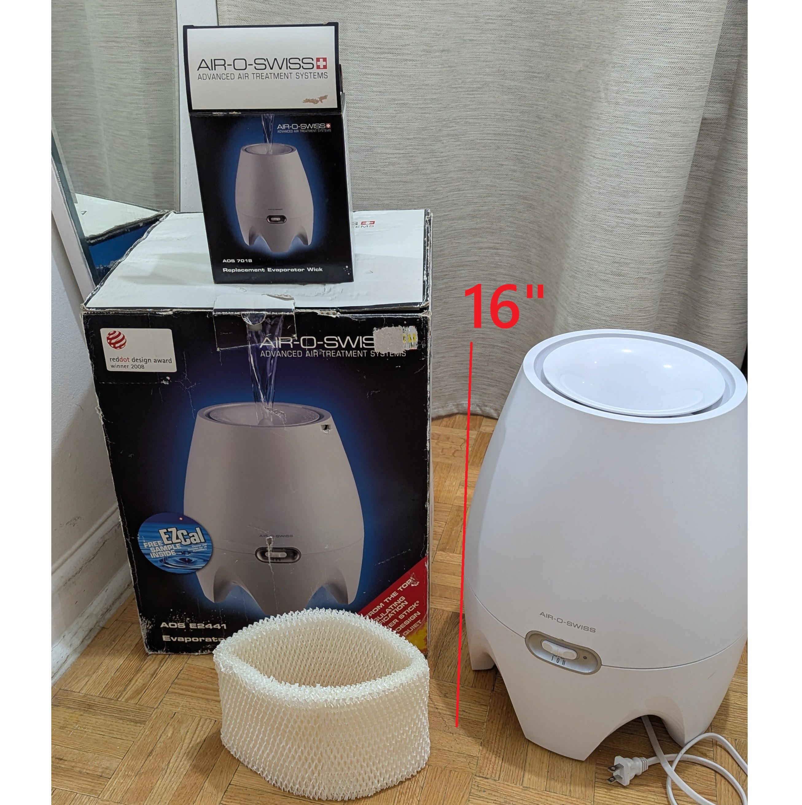 Humidifier Evaporator EOS E2441 Air-O-Swiss. NEW FILTER