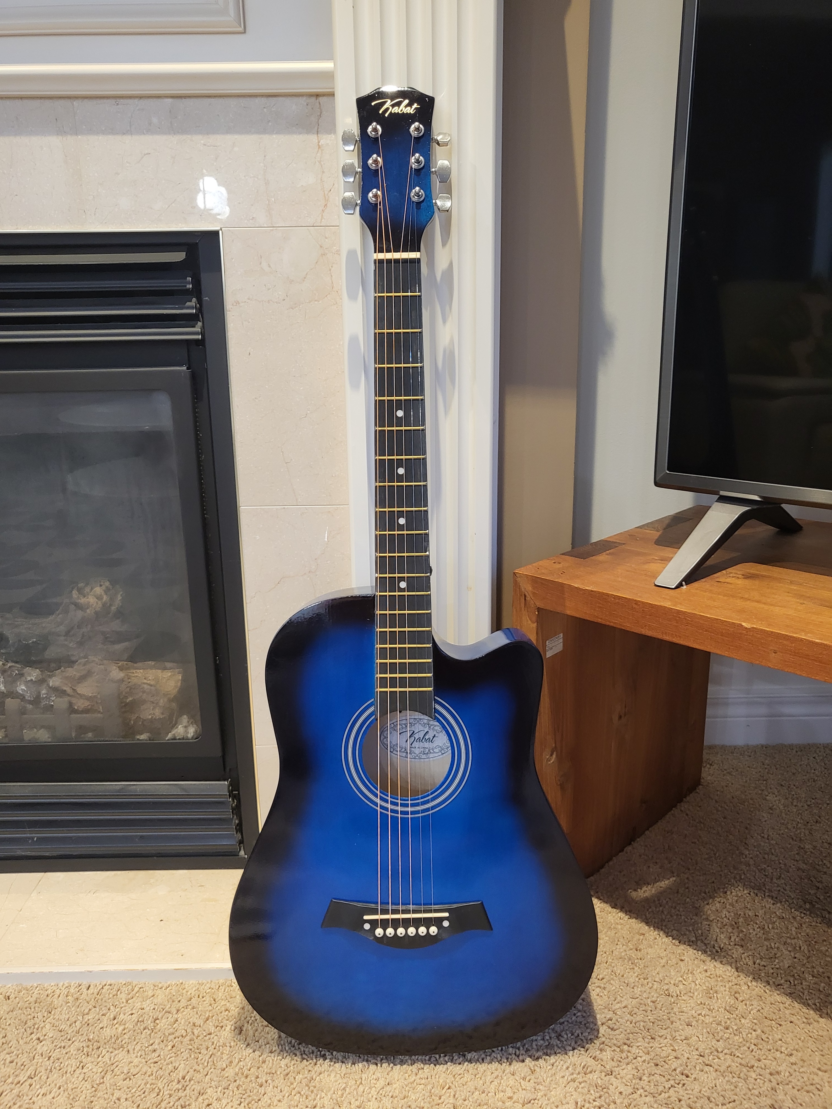 Brand New 38" Blue Acoustic Guitar Perfect for Beginners - photo 2