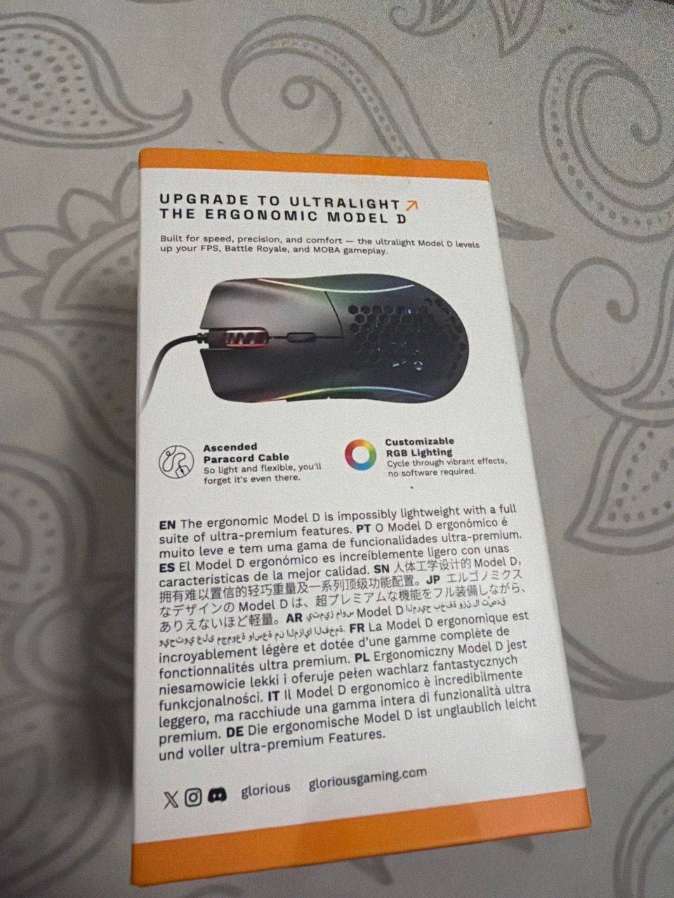Glorious Model D Wired RGB Gaming Mouse - New in Box - photo 2