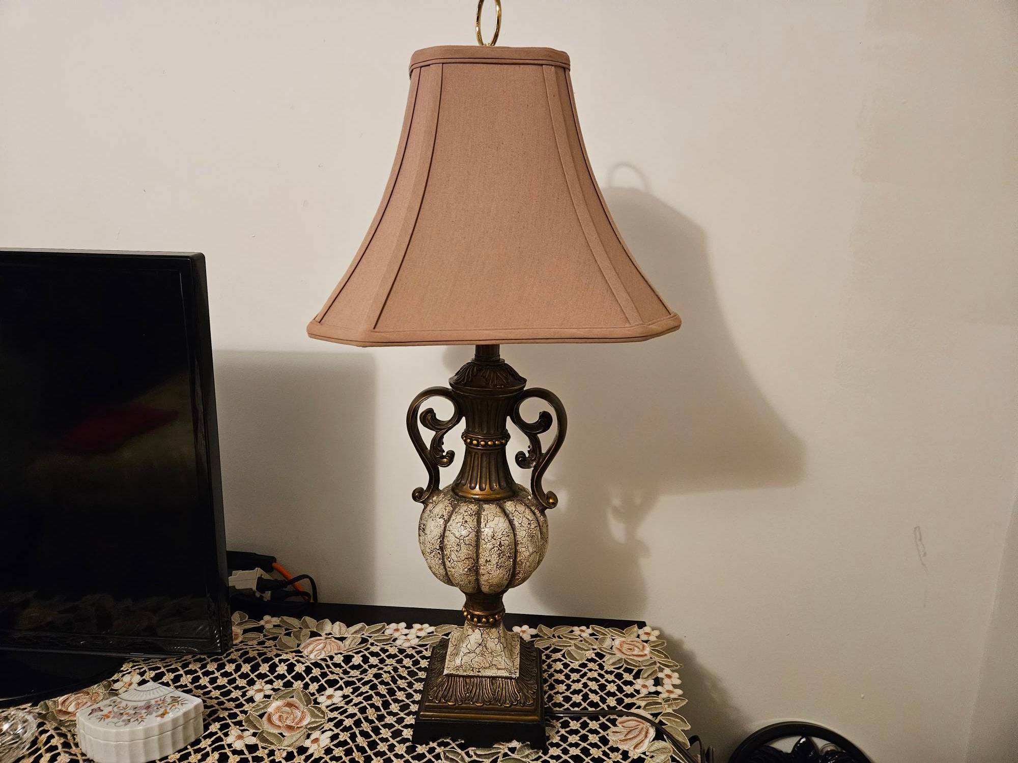 Decorative Table Lamp with Fabric Shade