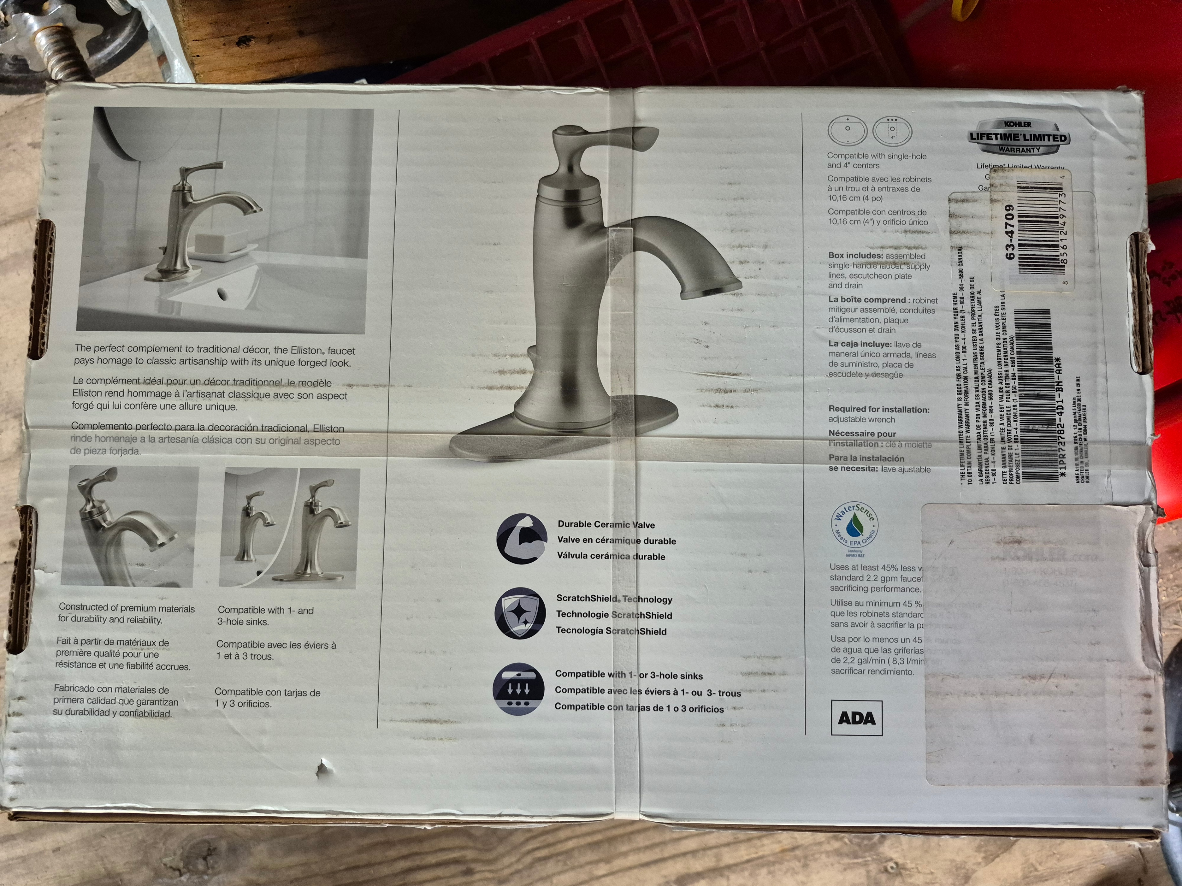 Kohler Elliston Single Handle Bathroom Sink Faucet Brand New - photo 2