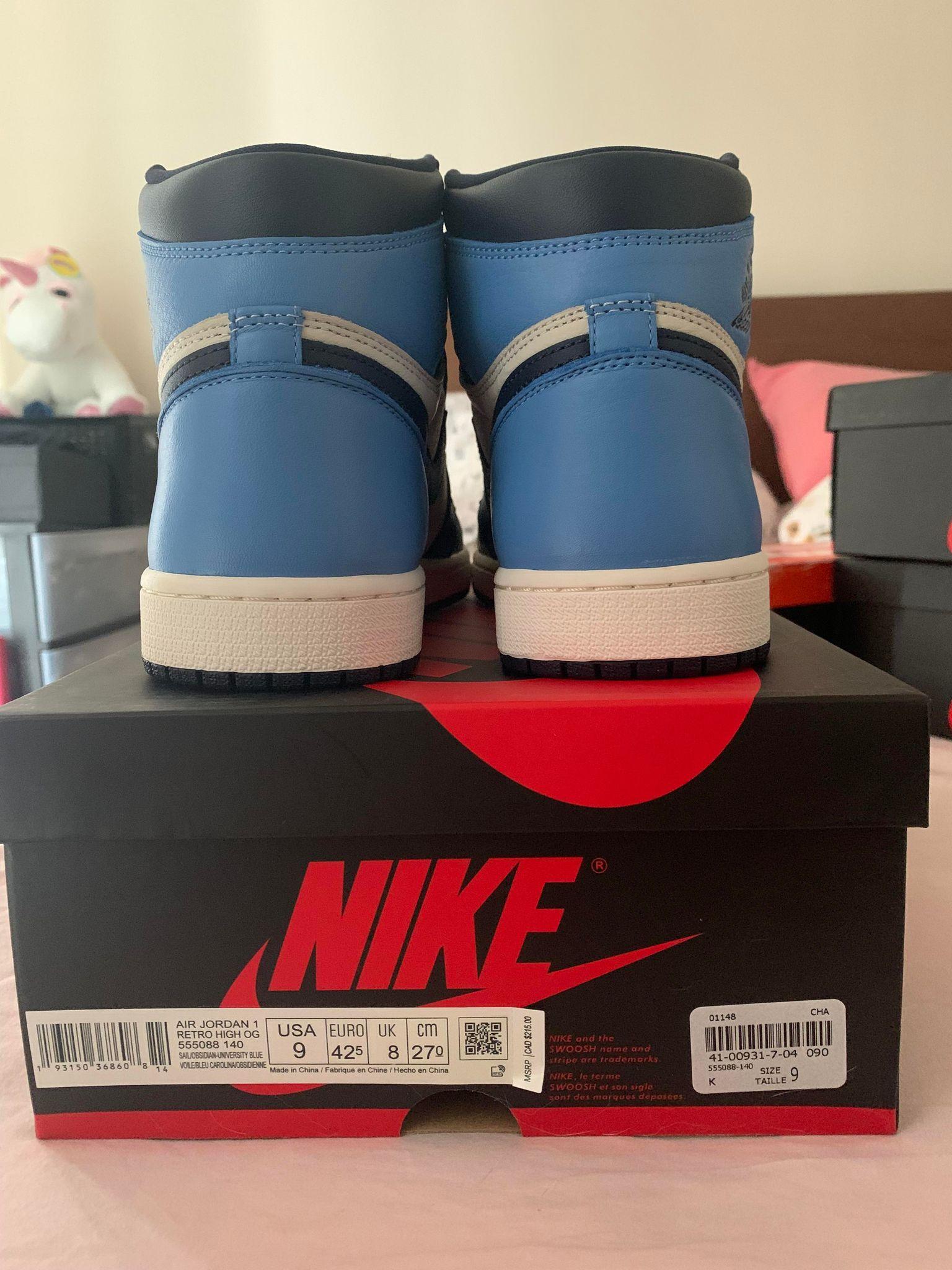 Jordan 1 Retro High Obsidian UNC - photo 4
