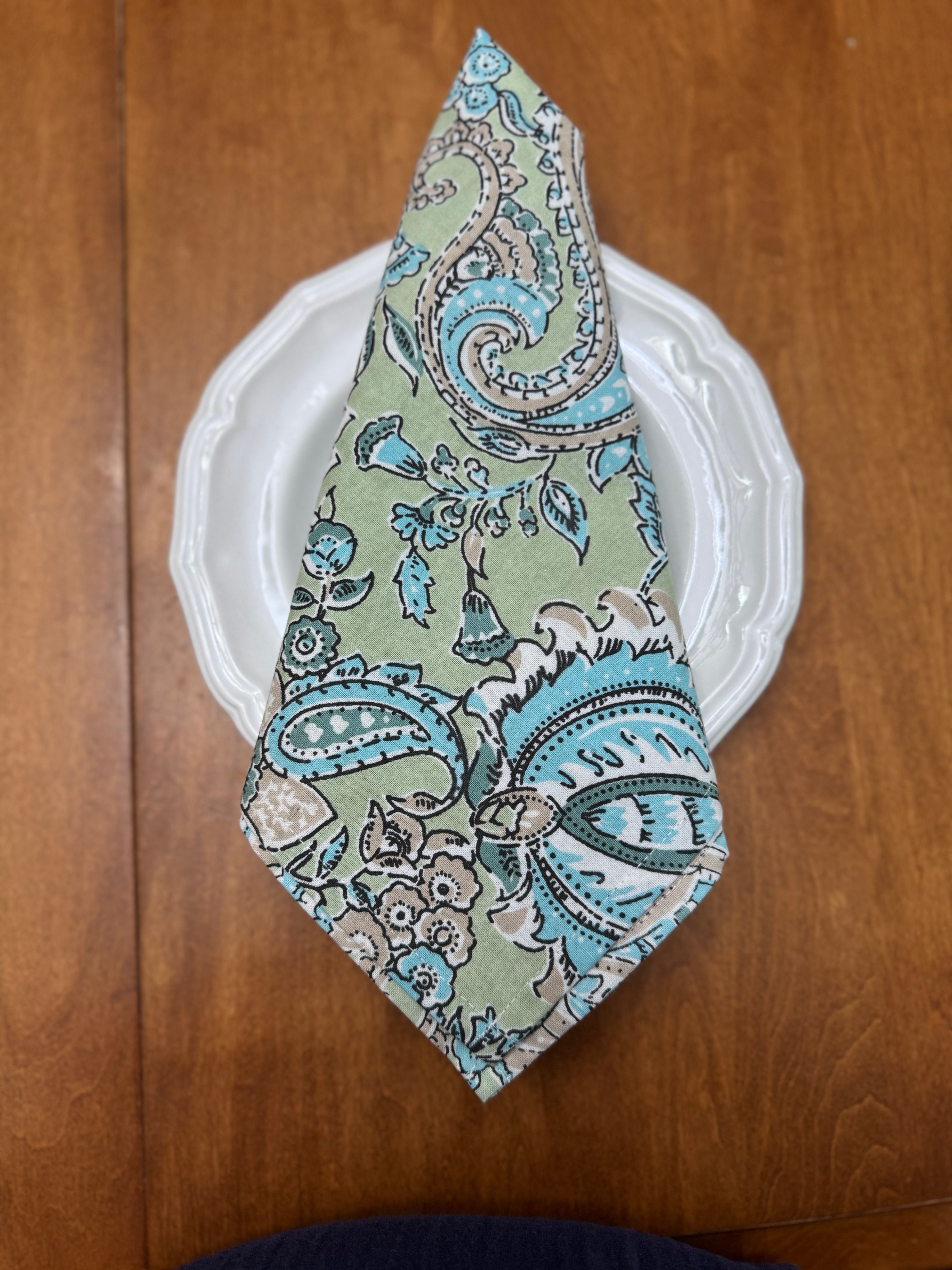Set of 6 • Brand New Cotton Floral Dinner Napkins • Steal Deal! - photo 4