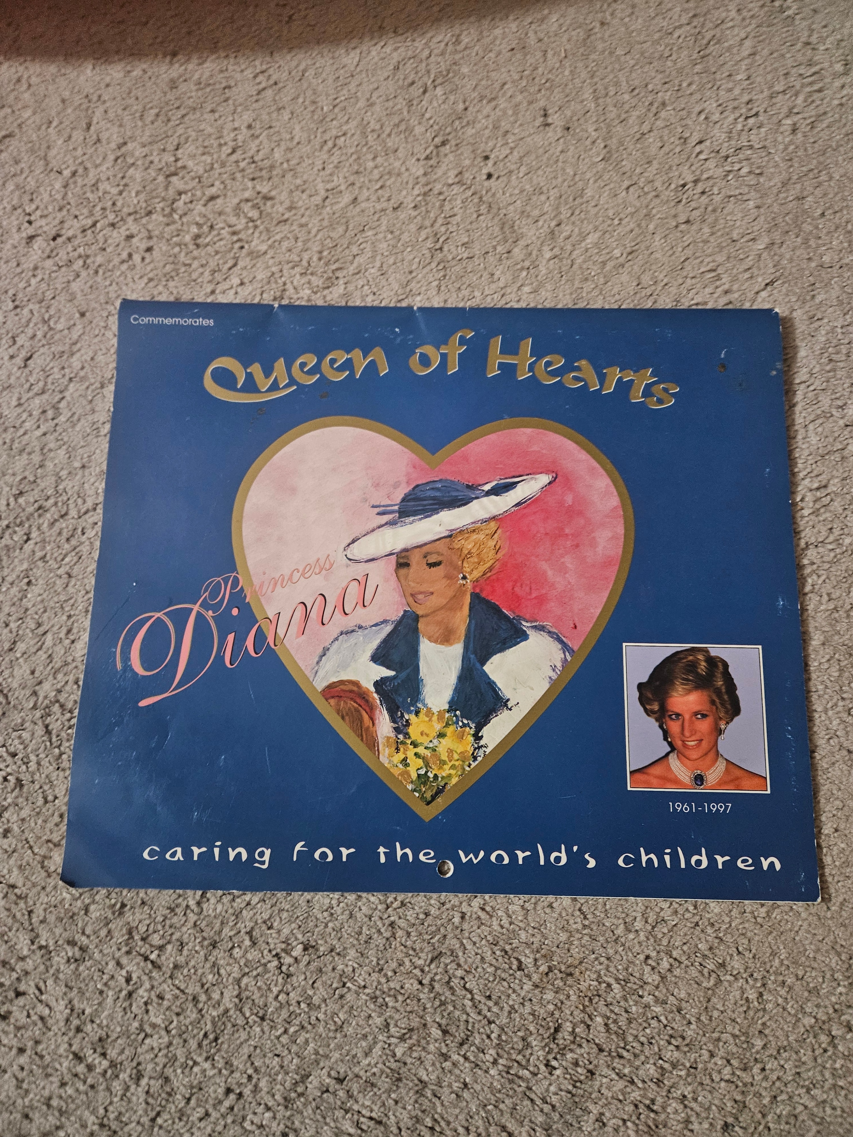 Princess Diana "Queen of Hearts" 1998 Commemorative Calendar