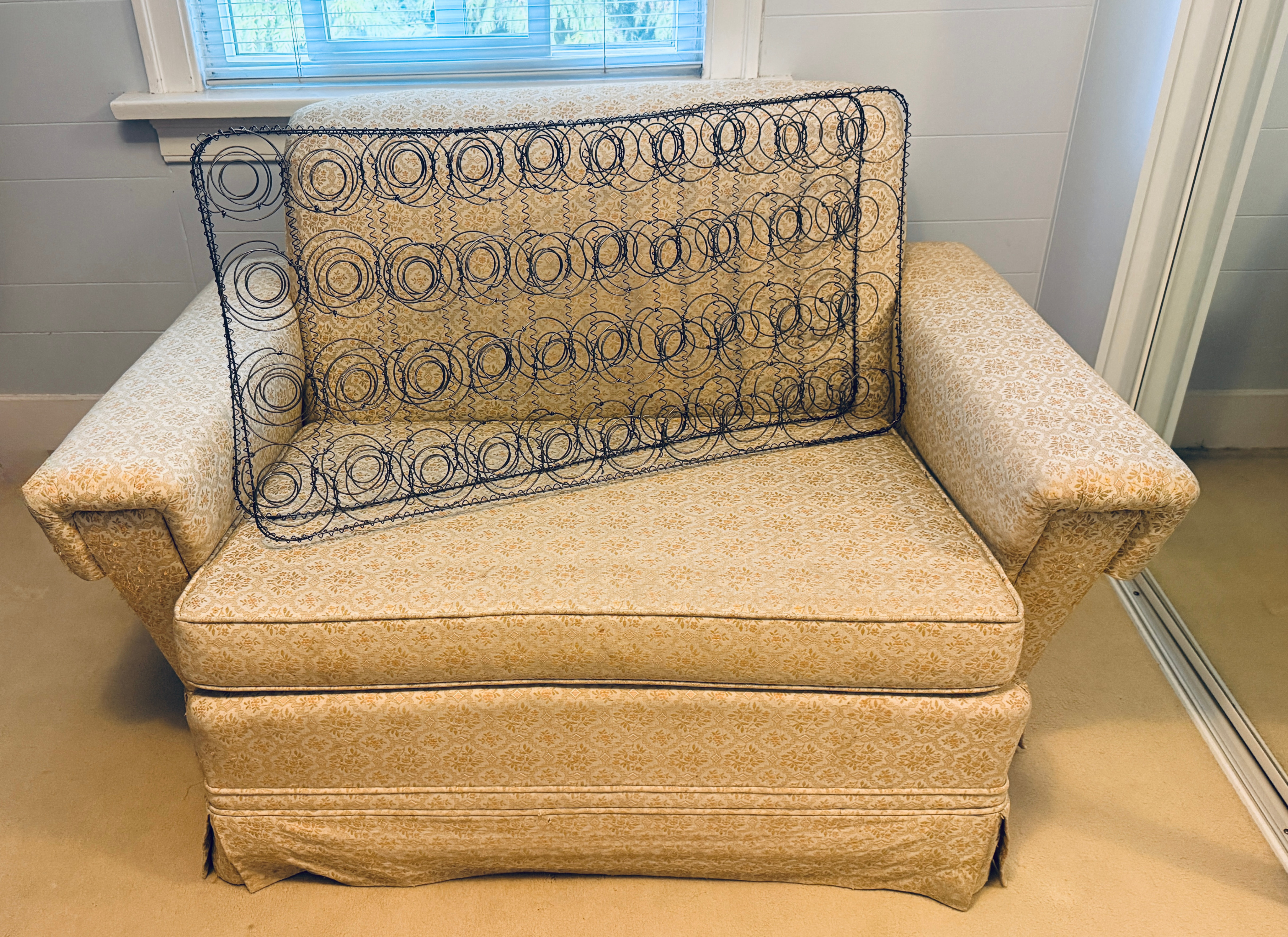 Vintage Oversized Solid Wood Armchair (chair and a half) - photo 3