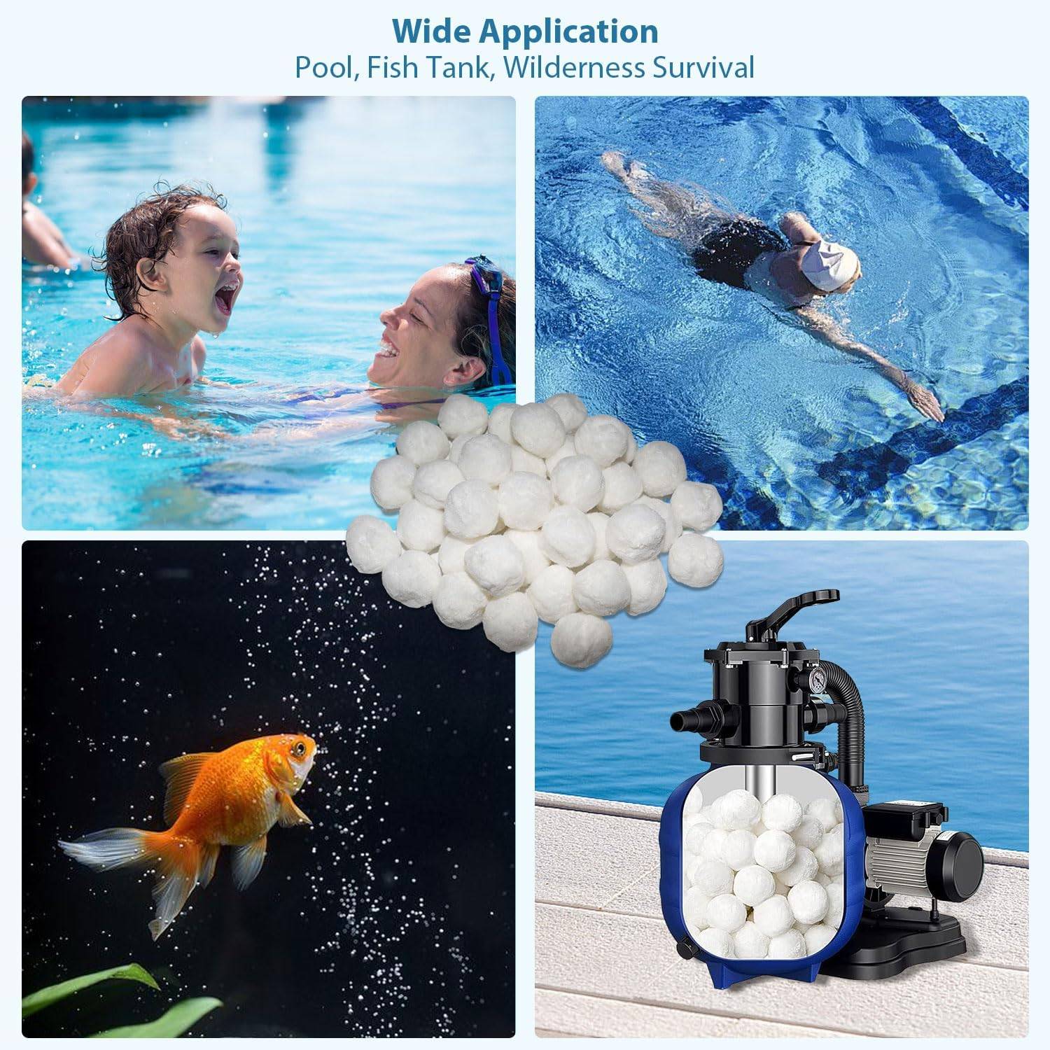 4 lbs Pool Filter Balls for Sand Filter – Reusable - photo 5