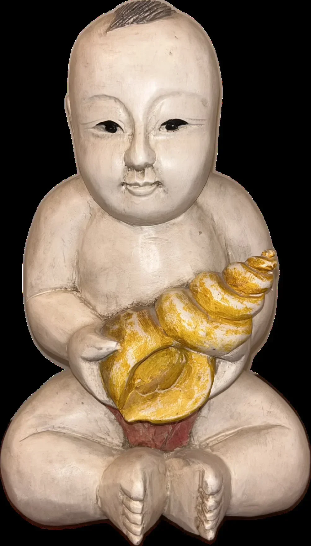 Hand-Carved Asian Baby Buddha Figurine Statue