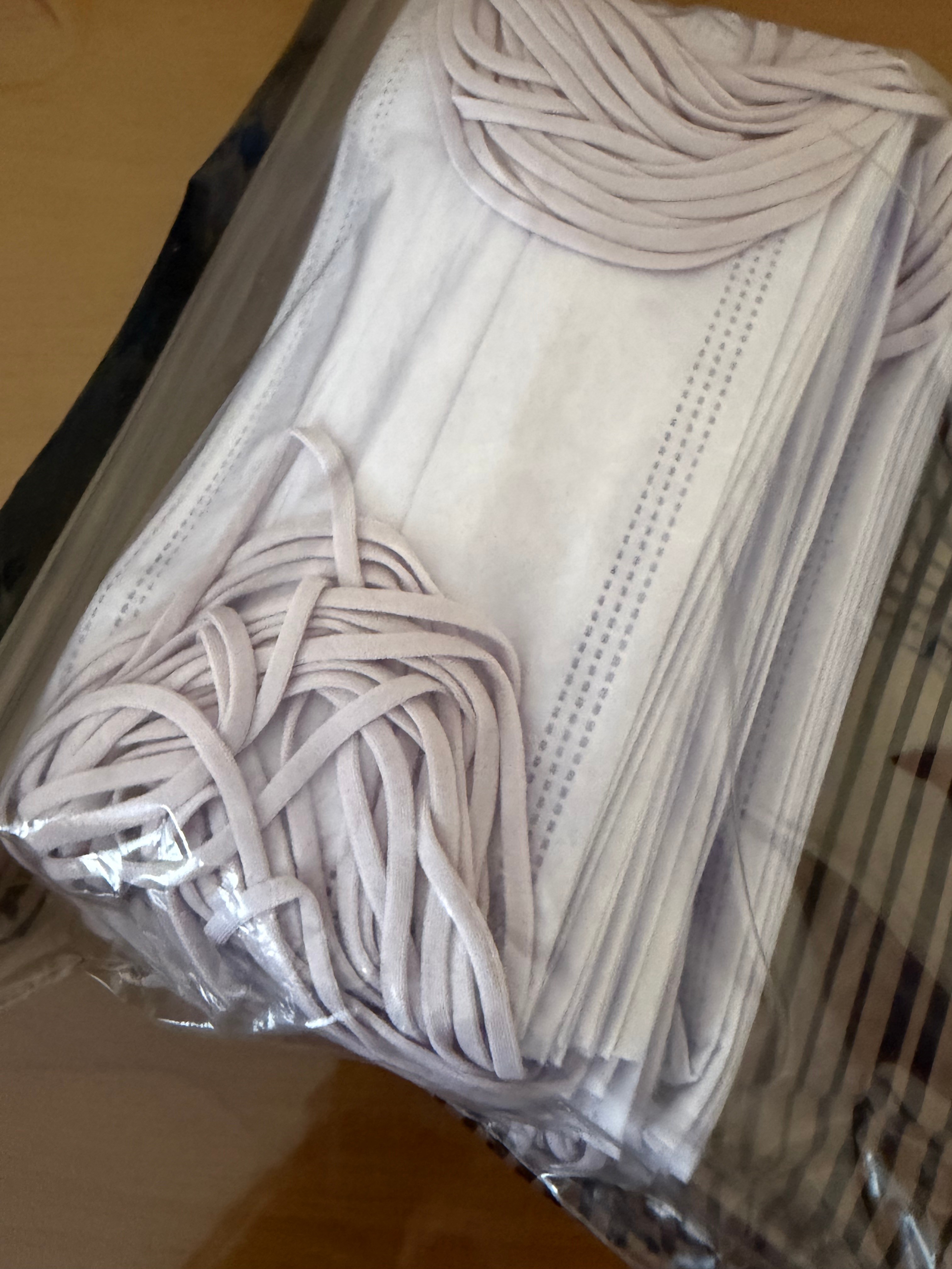 Disposable Face Masks – Light Greyish Purple, Approx. 40–50 Pcs - photo 4