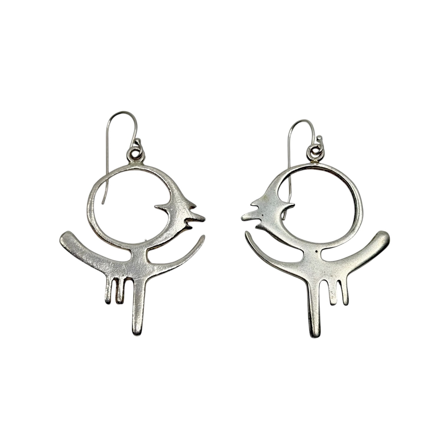 Modernist Sterling Silver Bird earrings - GM3 - photo 3