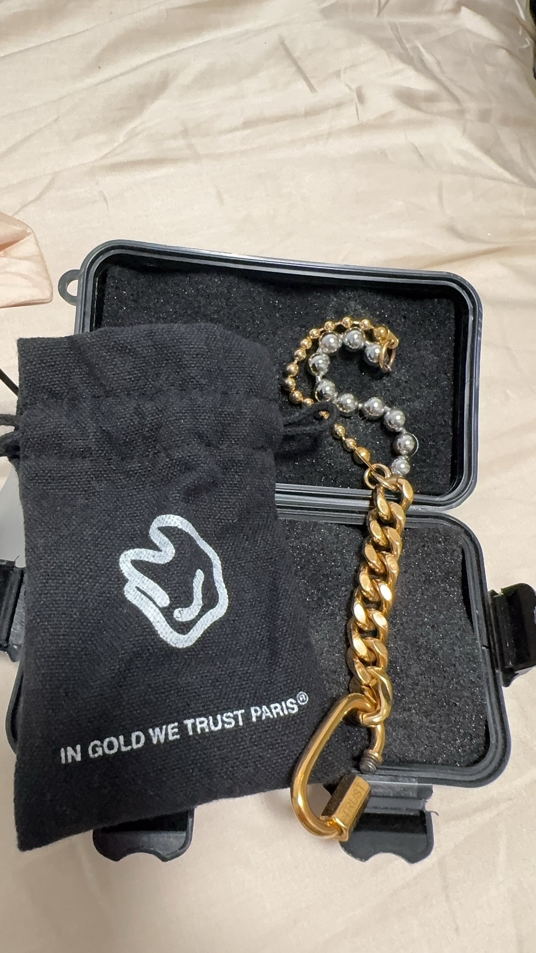 IN GOLD WE TRUST PARIS Bracelet Size L 18K Gold-Plated
