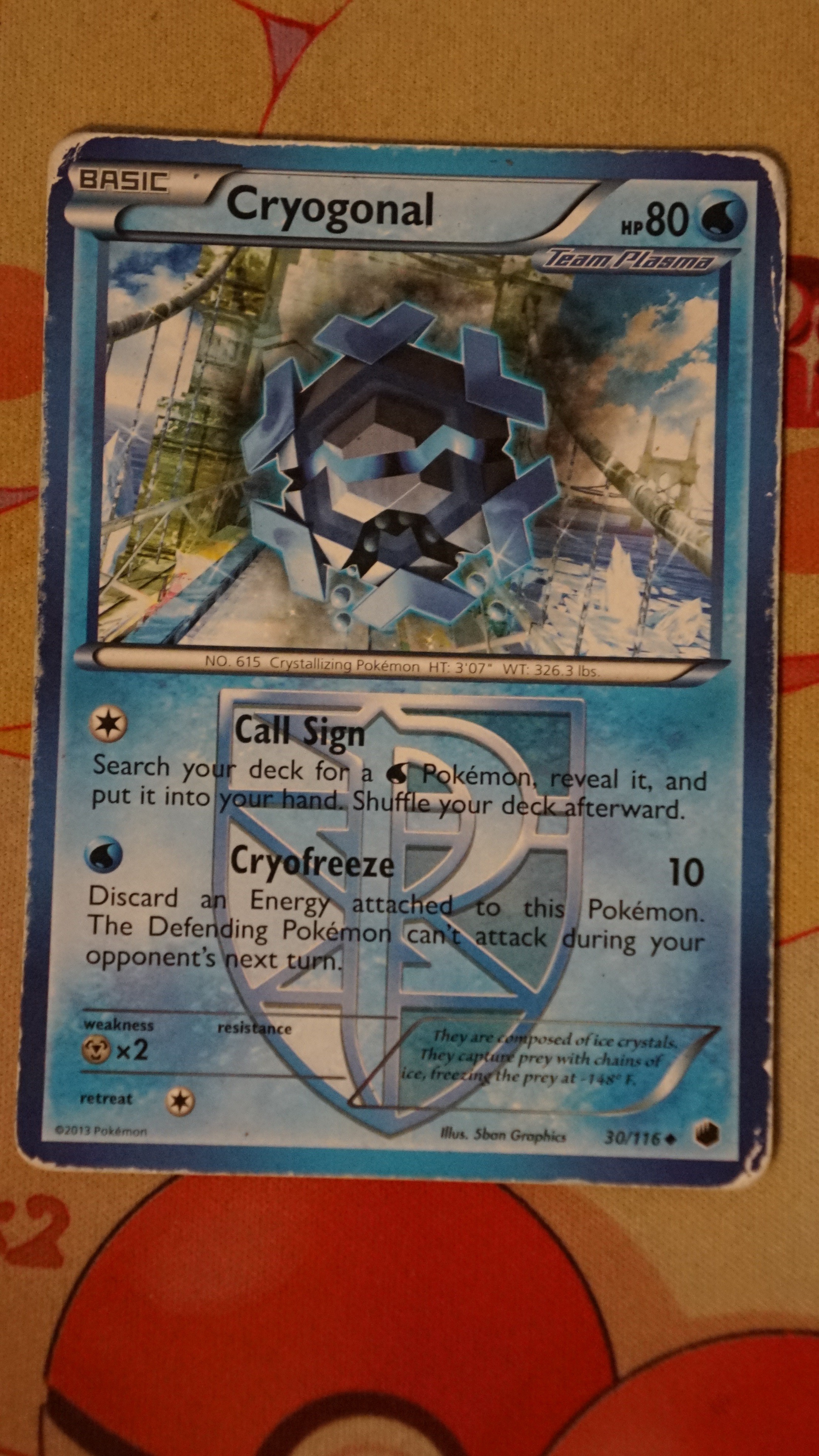 Pokemon Cryogonal 30/116 Plasma Freeze HP - photo 3
