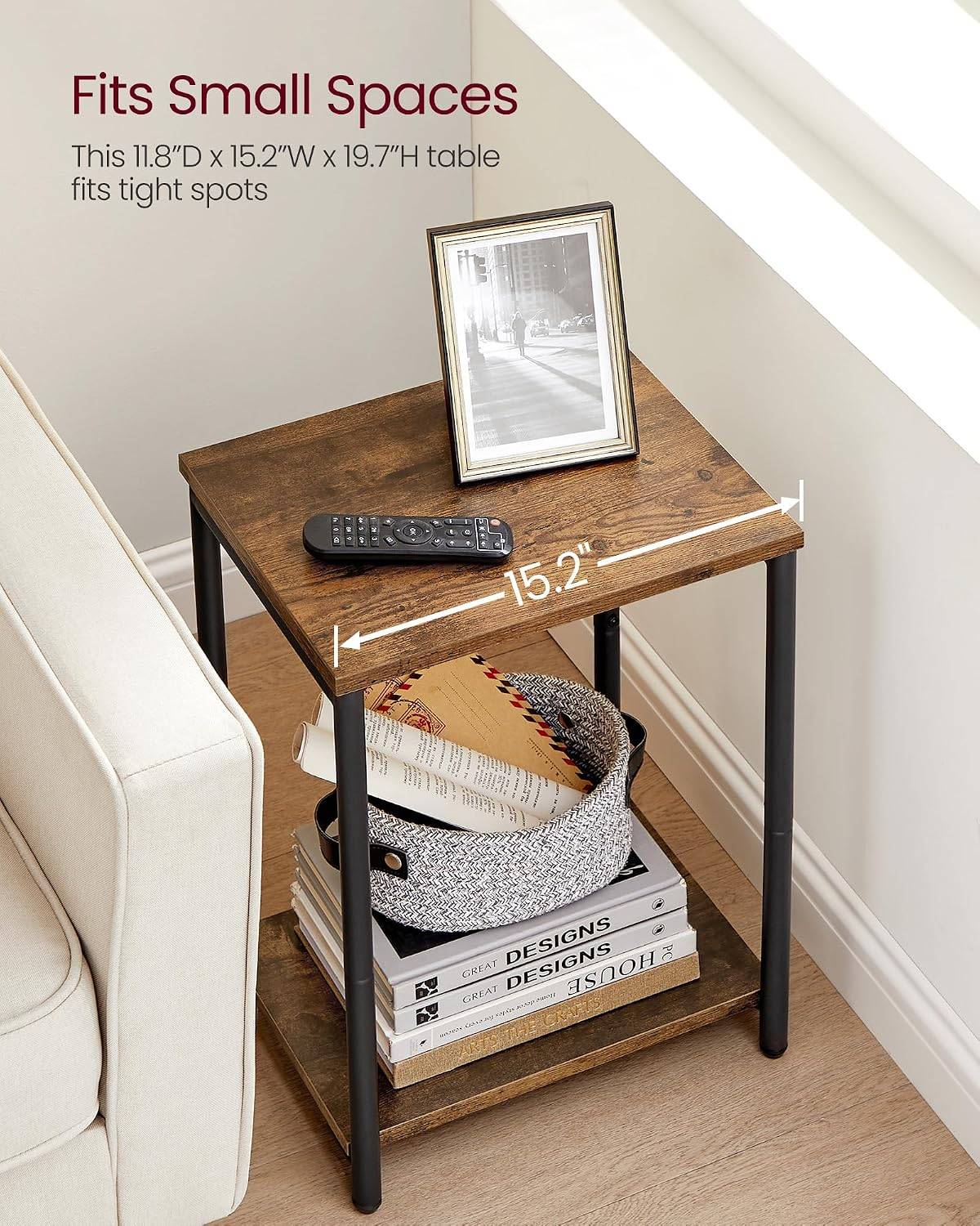 Side Table, Small End Table, Nightstand - photo 3