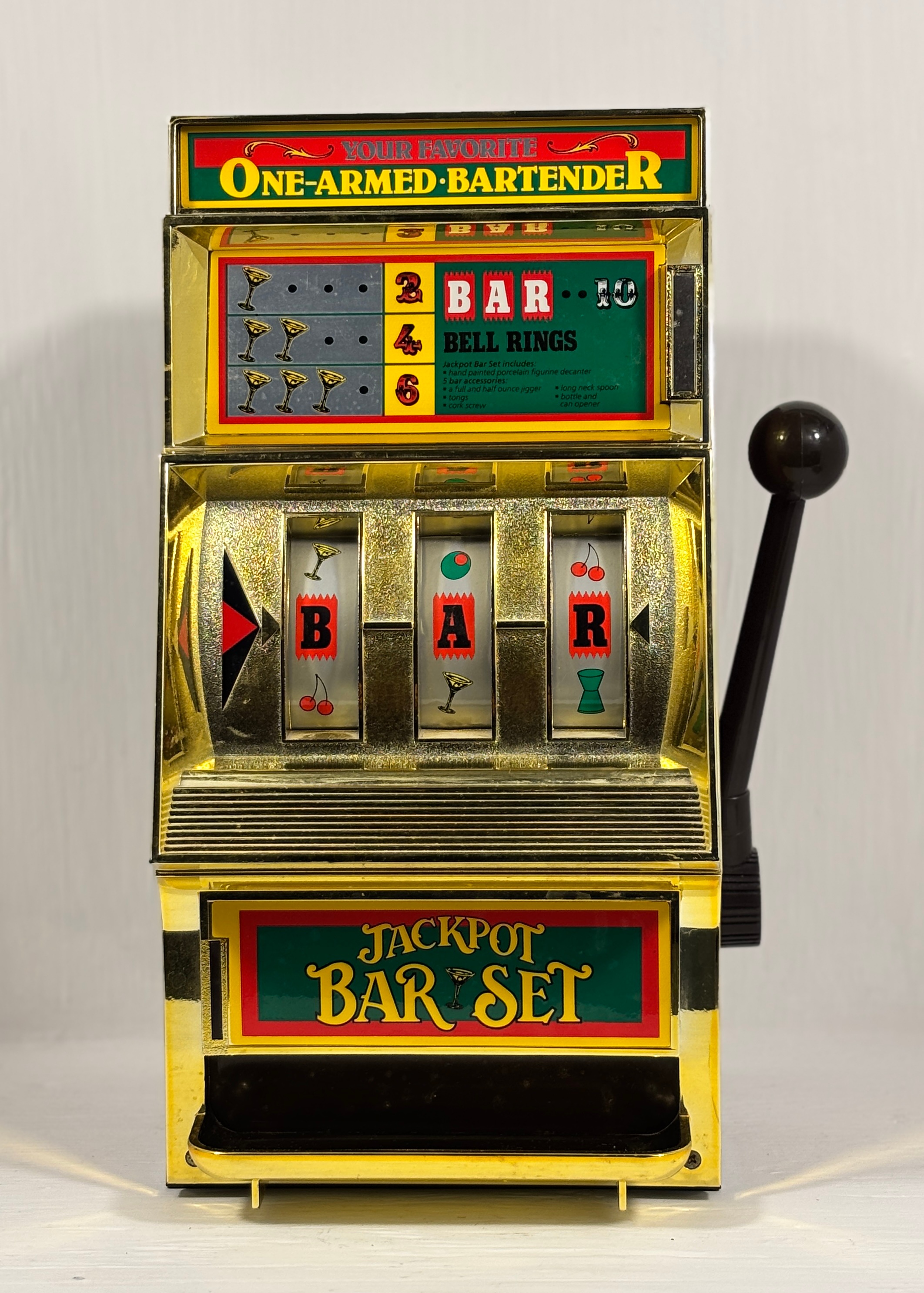 Waco One Armed Bartender Slot Machine Shaped Bar Display