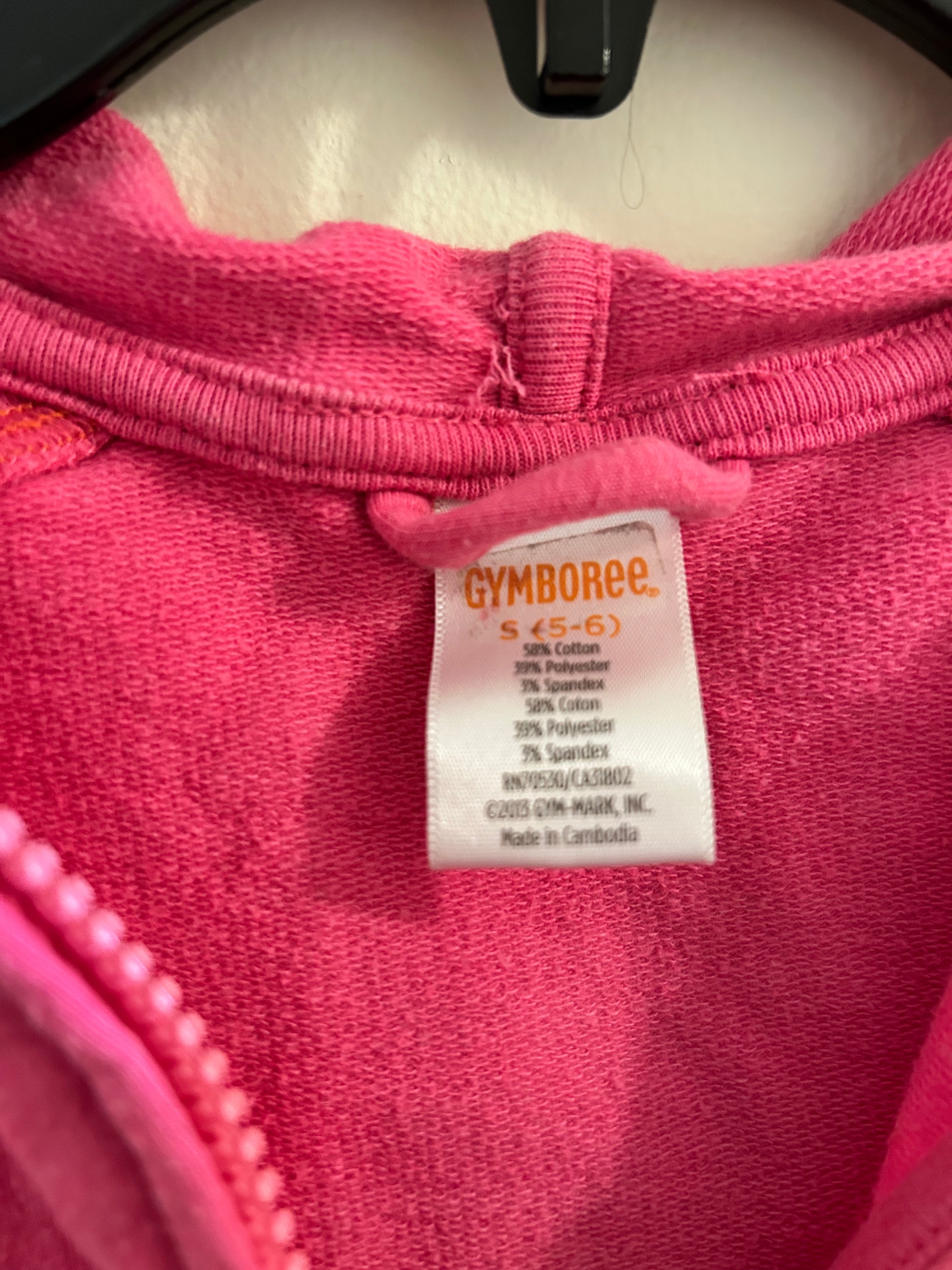 Gymboree Bright Pink Hoodie Girls 5T - photo 2