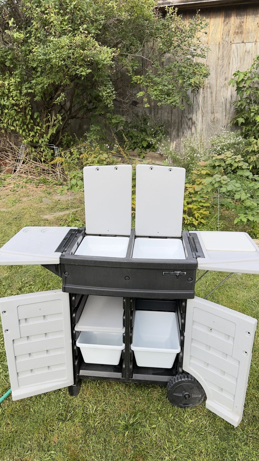 Backyard Gear Outdoor Patio Cart – Storage Cabinet on Wheels - photo 3