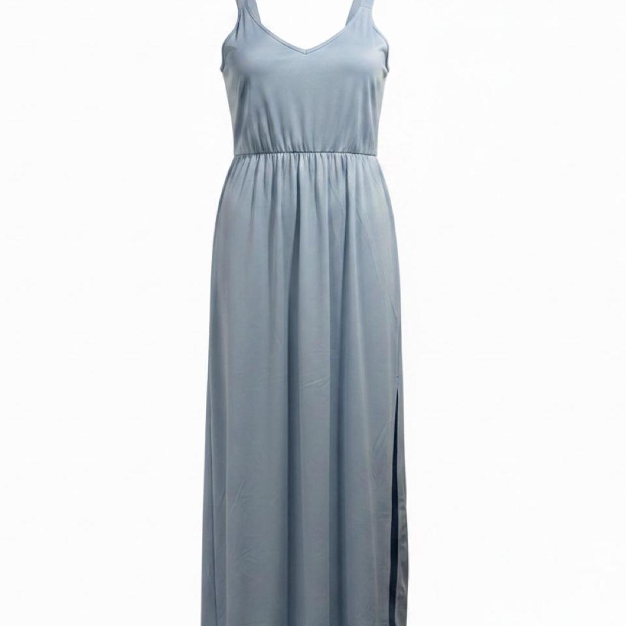 Light Blue Maxi Dress Side Slit – Size L – Brand New - photo 2
