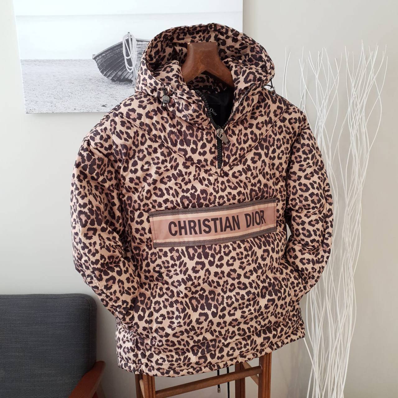 Women’s Christian Dior Leopard Anorak Coat – Winter - photo 3