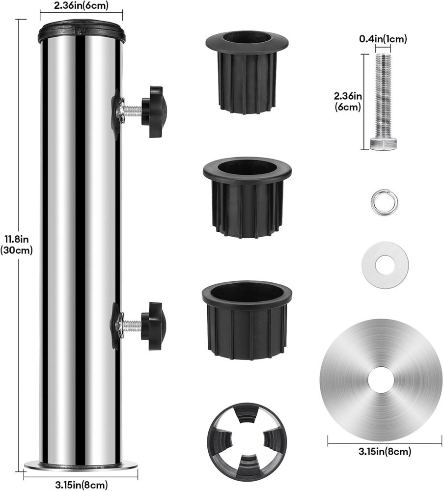 Universal Stainless Steel Umbrella Stand Tube - photo 2