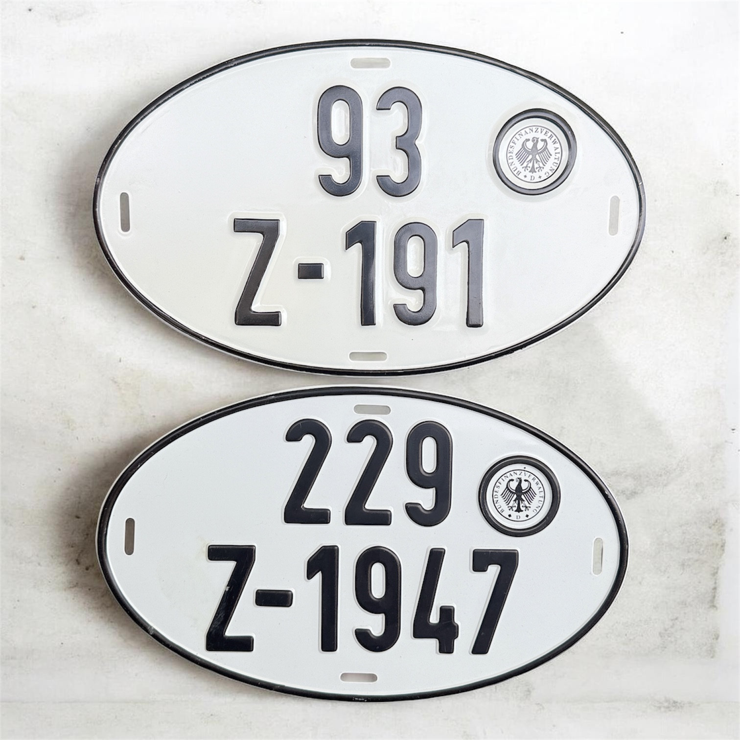 Vintage German Metal Plates – Set of 2