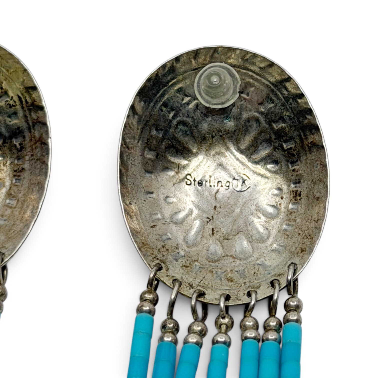 TK Zuni Southwestern sterling silver turquoise drop earrings - photo 5
