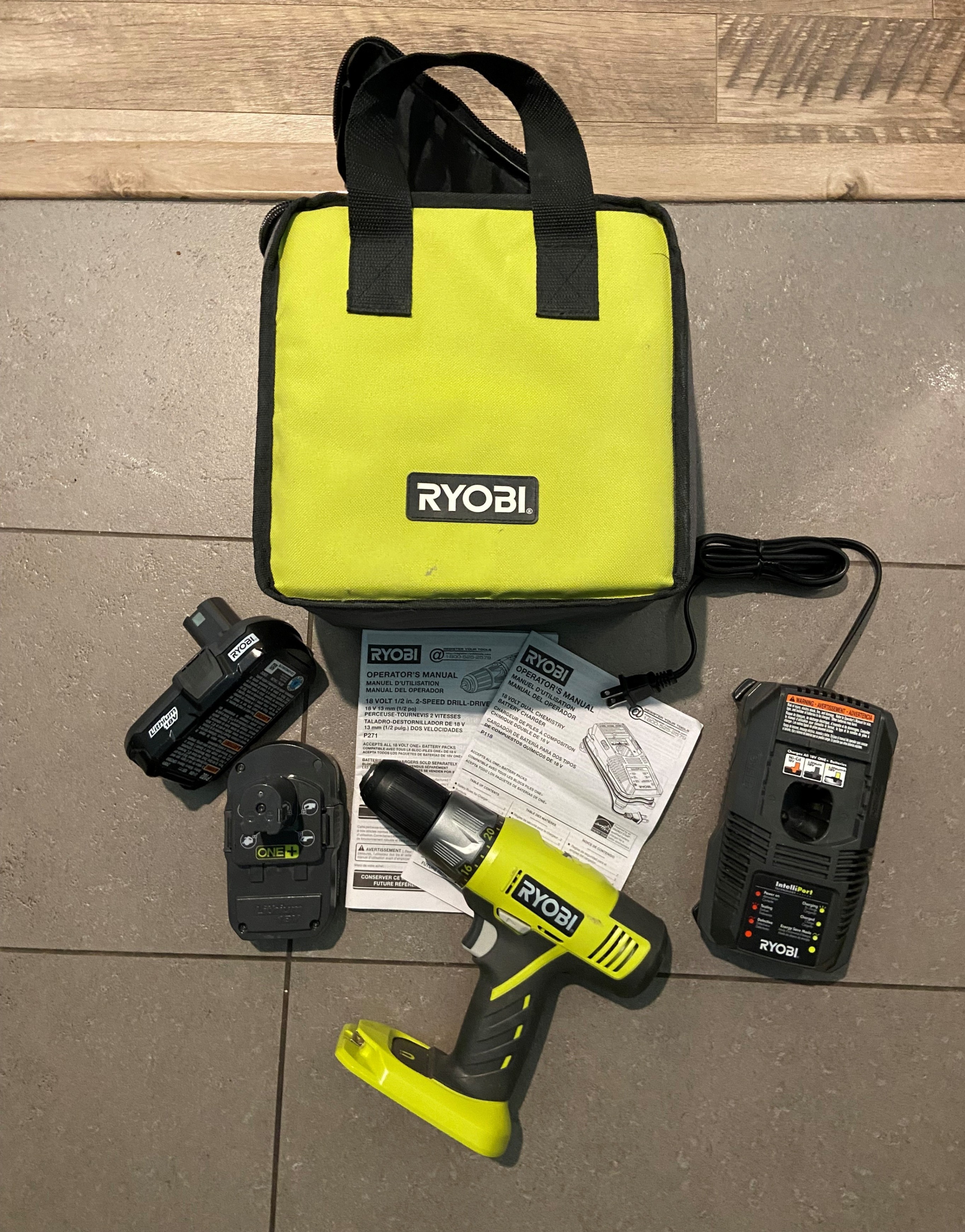 Ryobi 18 V 2 Speed Power Drill Driver