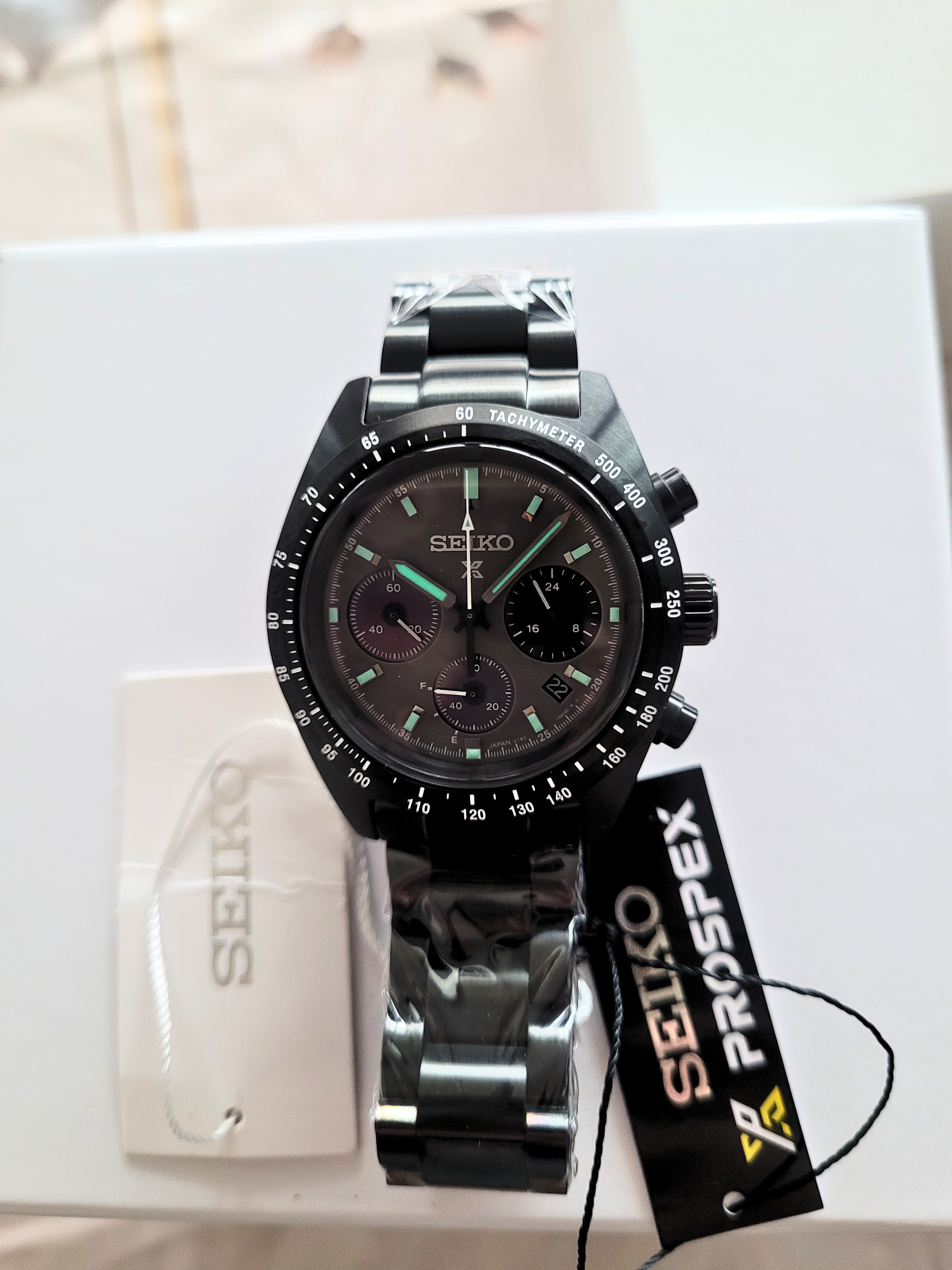 Seiko Men's Prospex Night Speedtimer Solar Watch