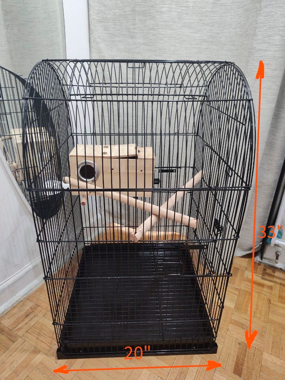 55" Large Rolling Bird Cage Flight Cage Parakeets, Budgies - photo 4
