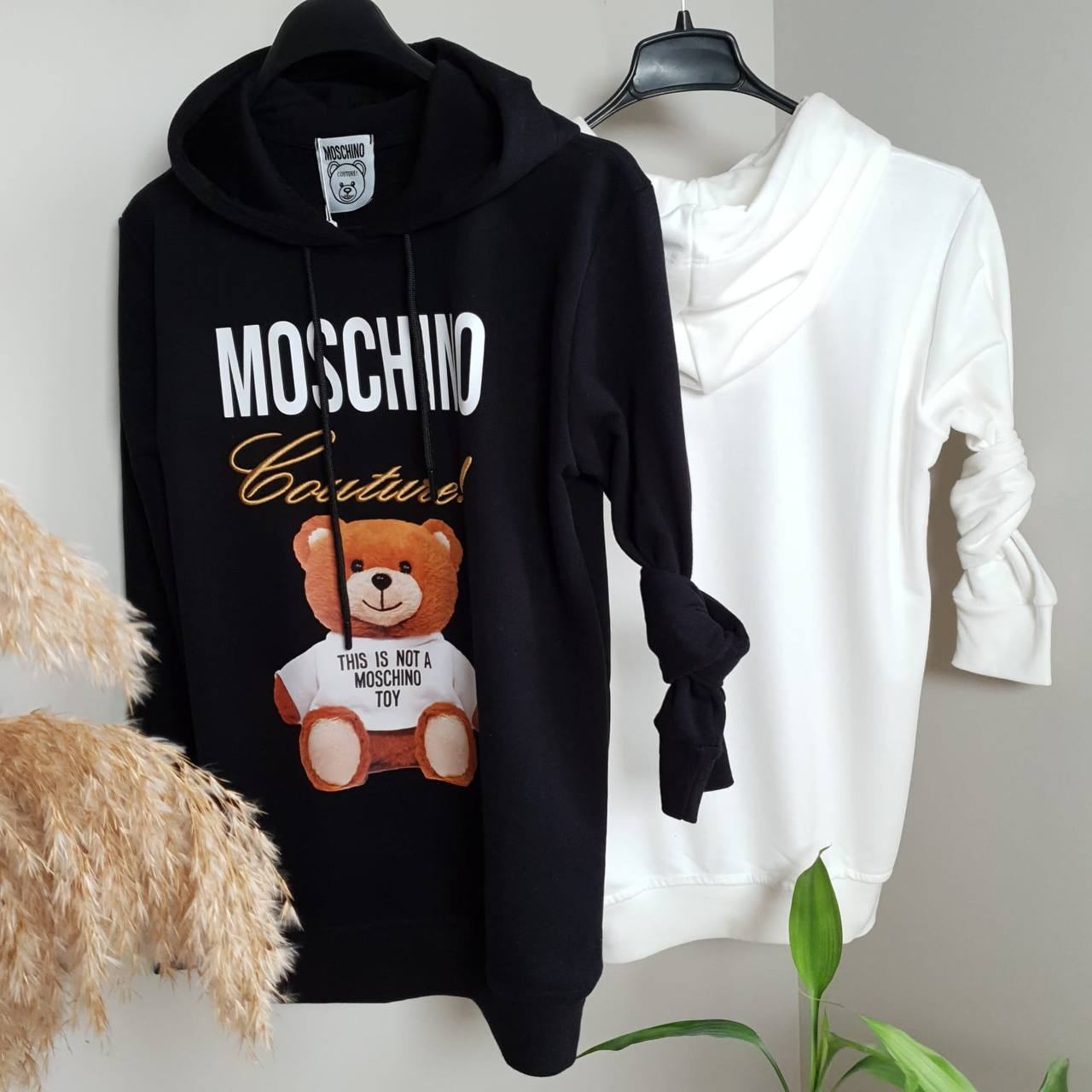 MOSCHINO COUTURE WOMEN’S HOODIE SWEATSHIRT – BLACK – NEW - photo 2