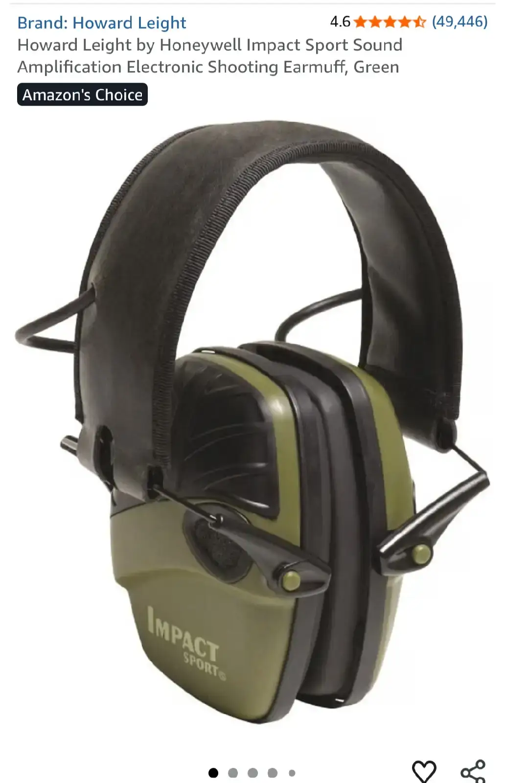 Howard Leight Impact Sport Electronic Earmuff