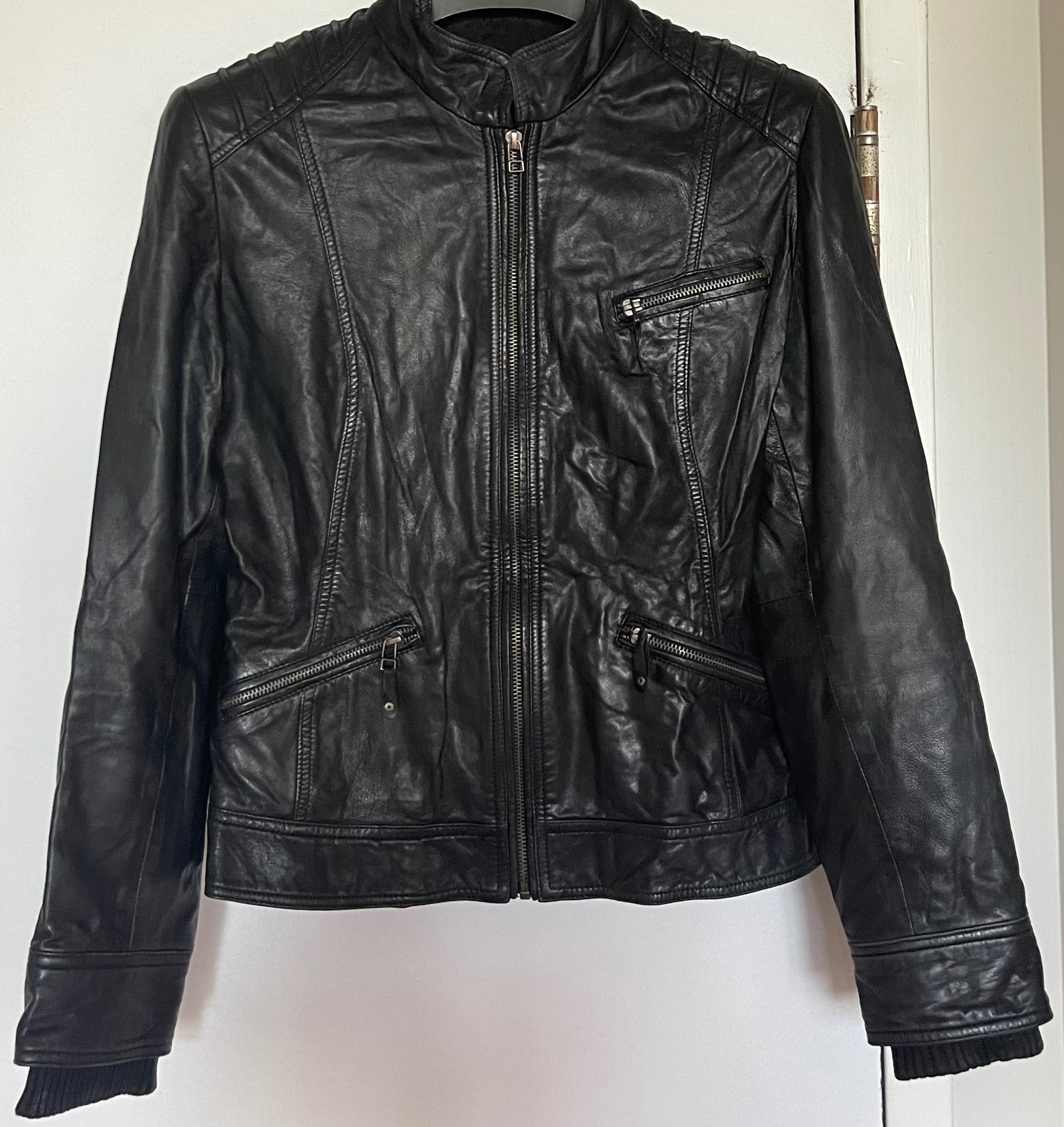 Bod & Christensen Real Sheepskin Leather Jacket (L)