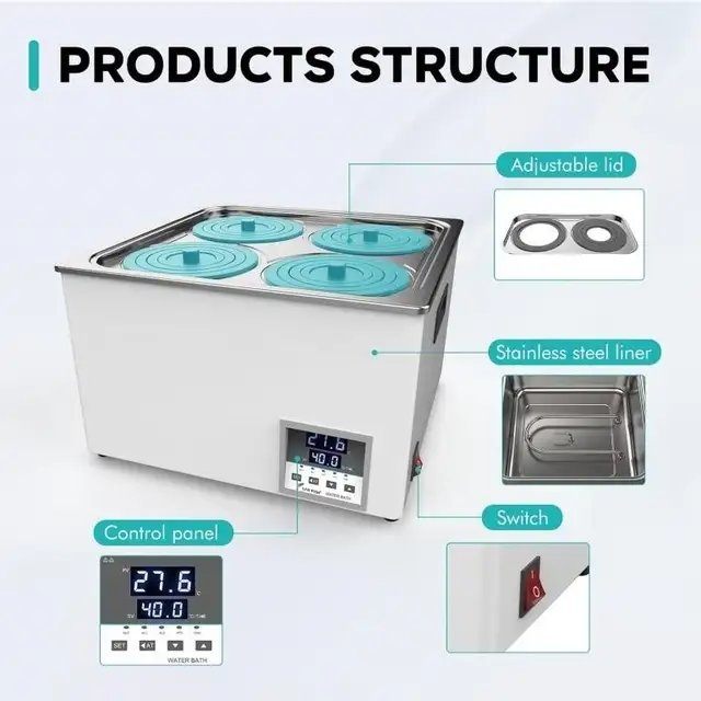 LAB FISH BHS-4 Lab Water Bath, 12L Digital Thermostatic Heater - photo 4