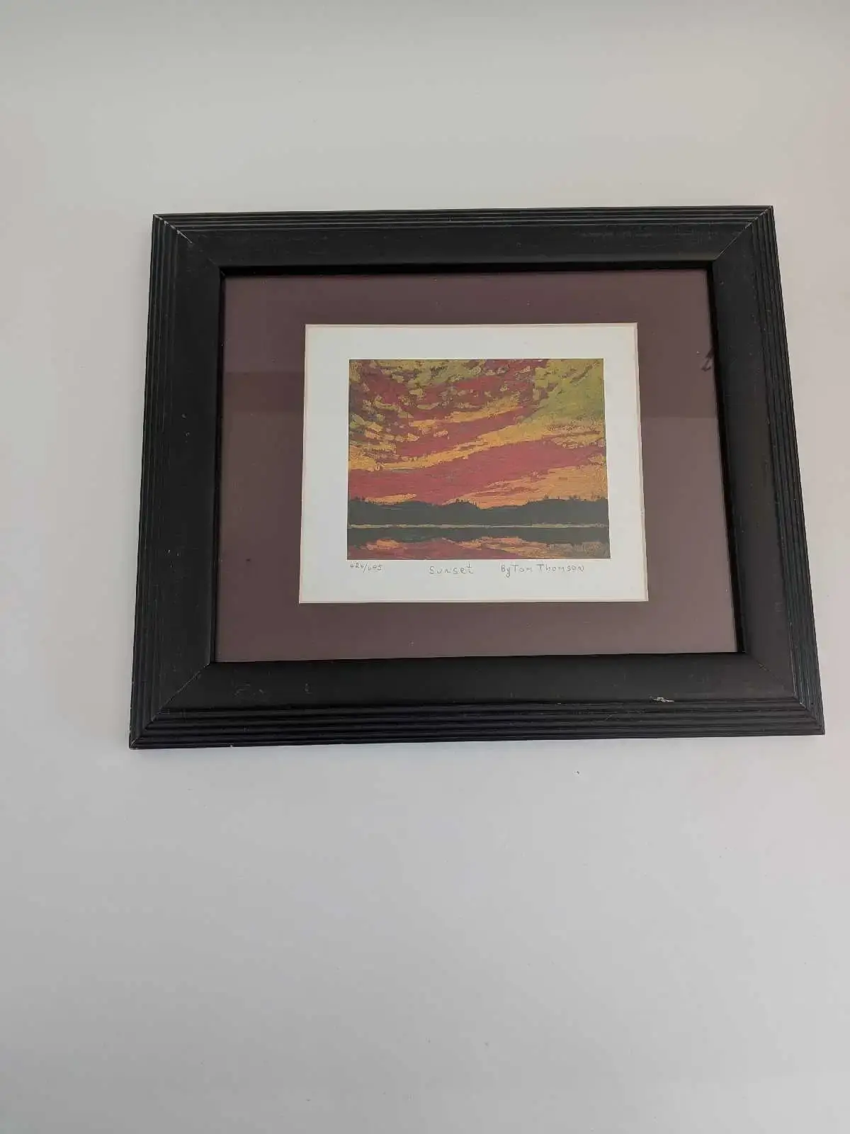 Tom Thomson Sunset Framed Print