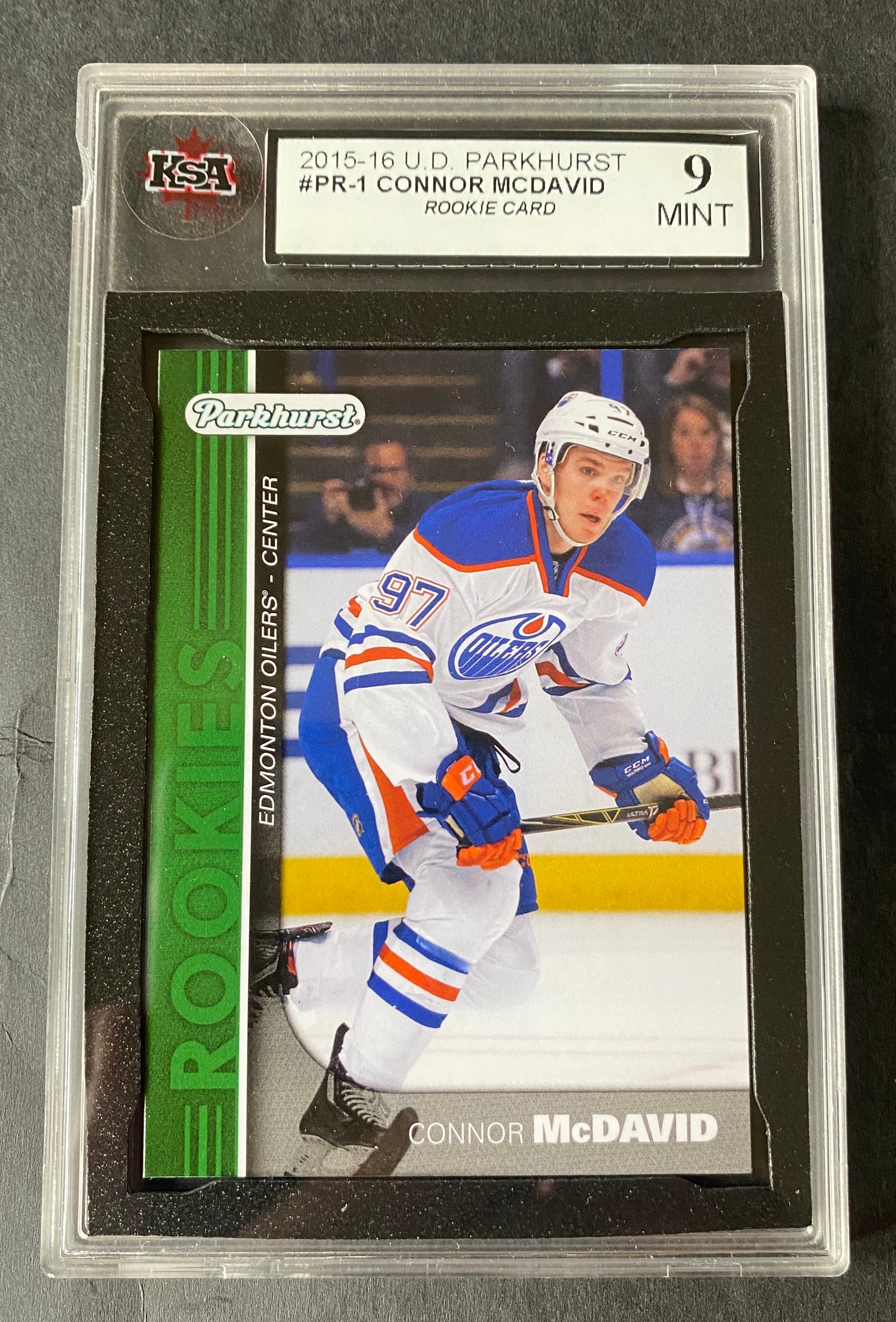 2015 Edmonton Oilers Connor Mcdavid Rookie #PR-1 Parkhurst KSA 9