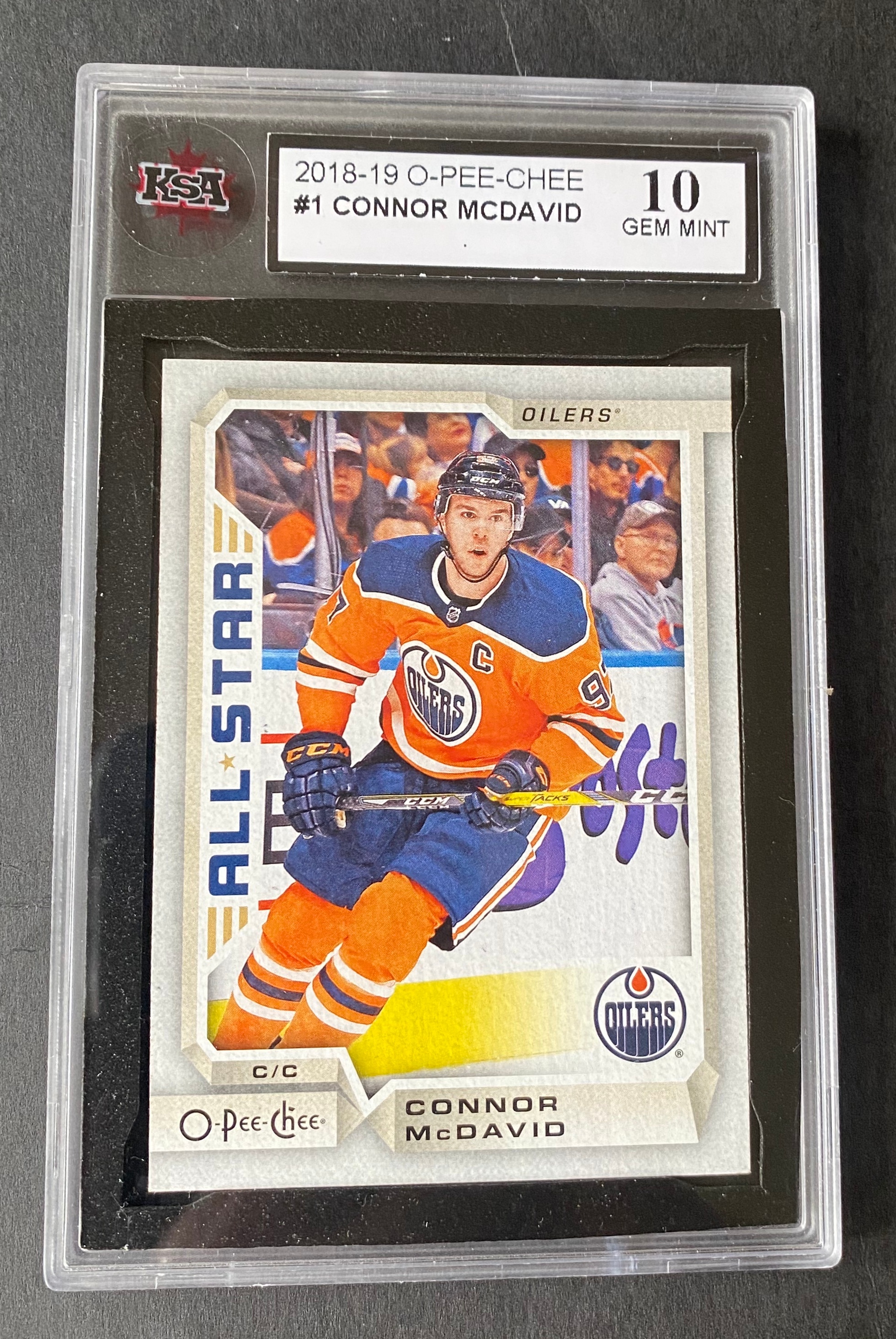 2018 Edmonton Oilers Connor Mcdavid O-PEE-CHEE Mint KSA 10