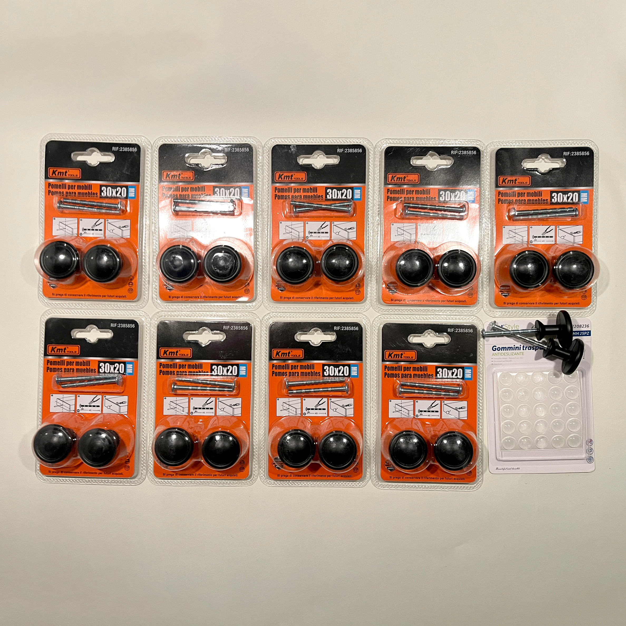 20 Cabinet Handles and Clear Furniture Bumpers — New - photo 2