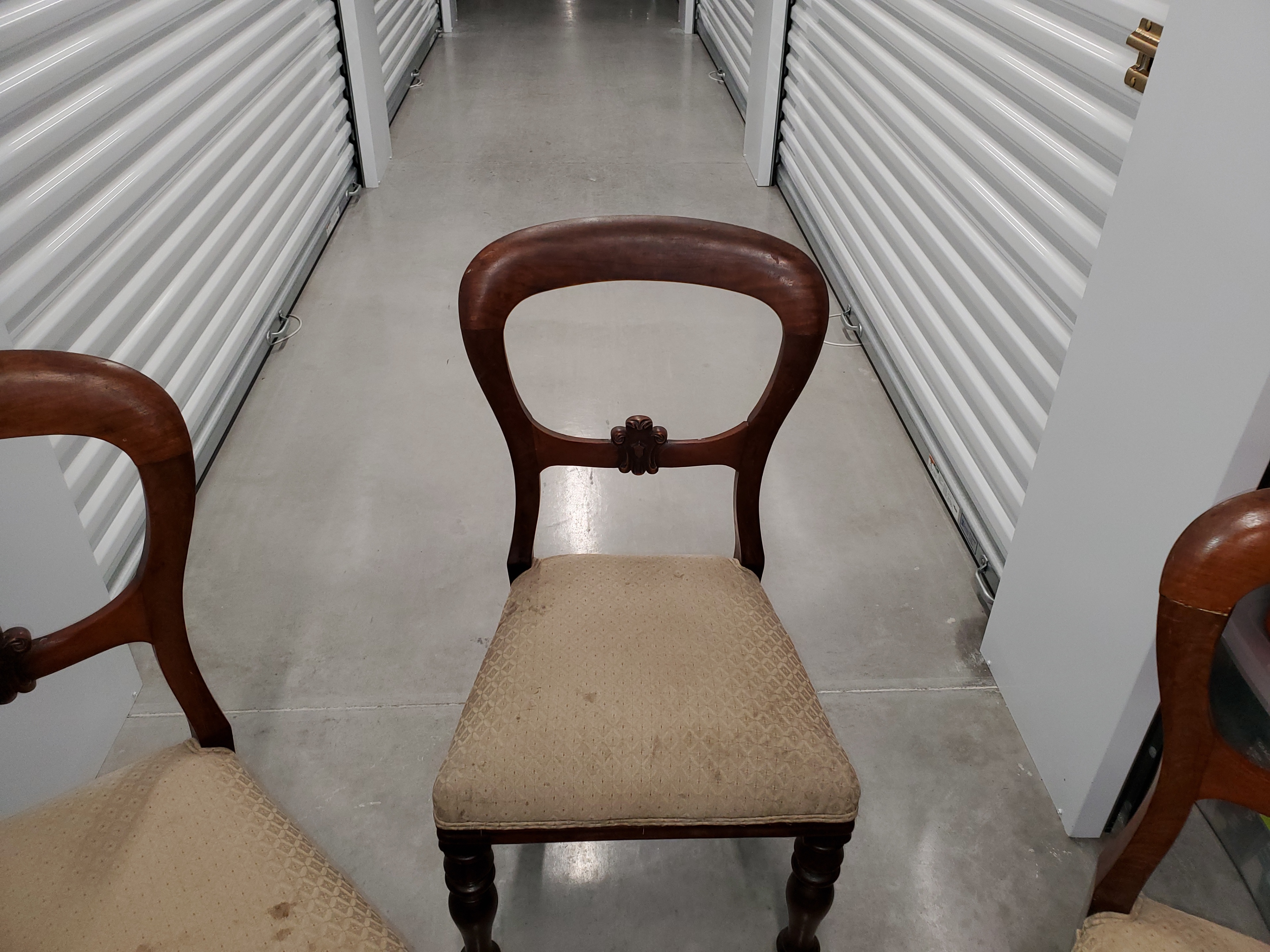 Vintage Walnut Wooden Dining Chairs - photo 2