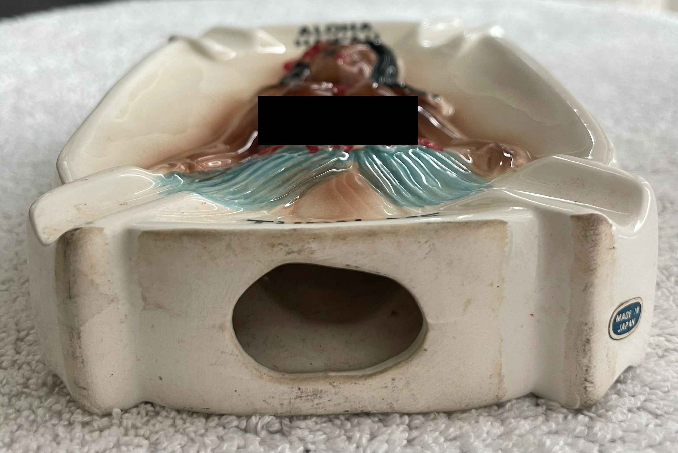 Vintage 1950s Hawaiian Hula Girl Ceramic Tray - photo 5