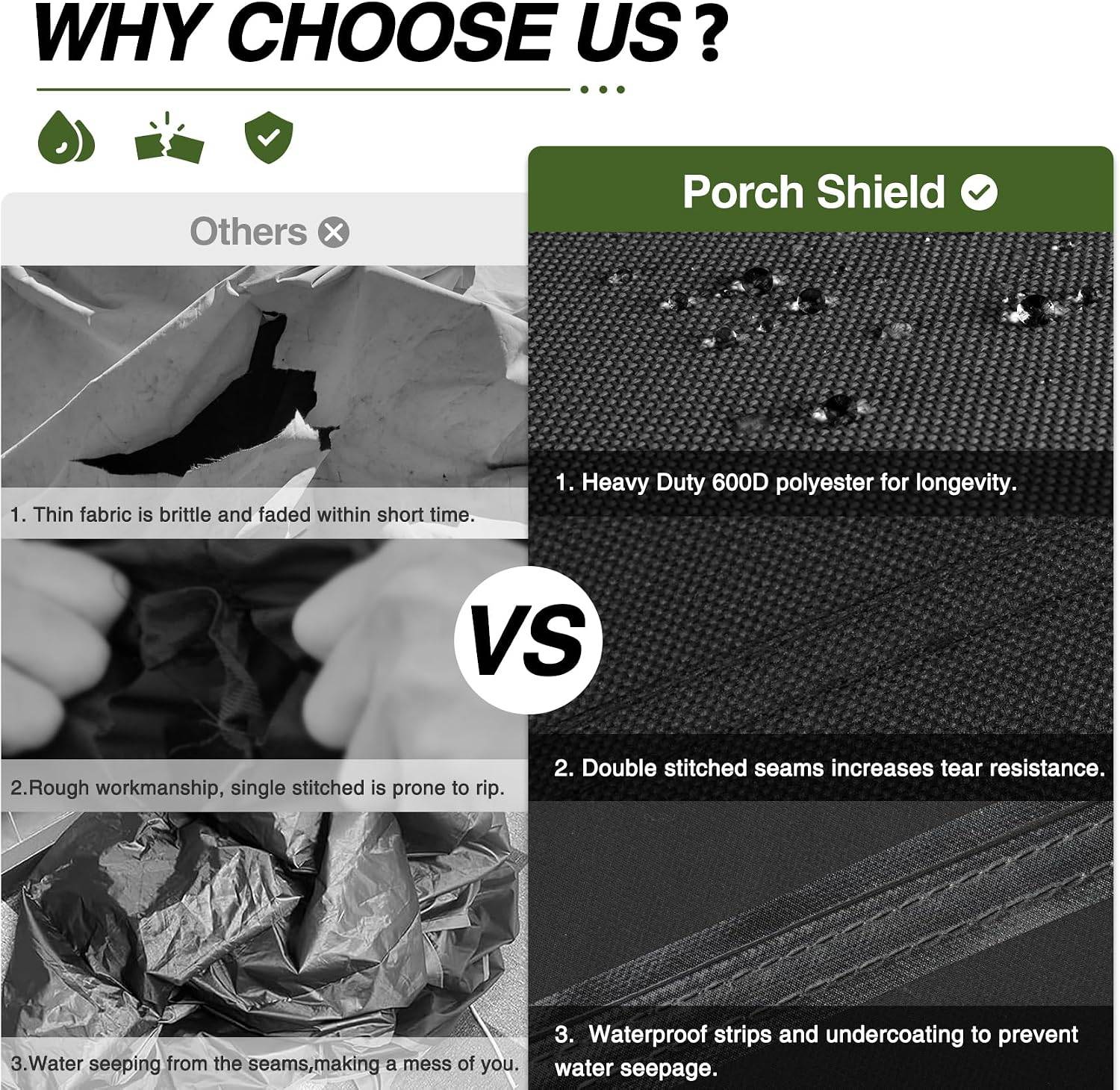 Porch Shield Outdoor Prep Table Cover 46" – Waterproof - photo 3