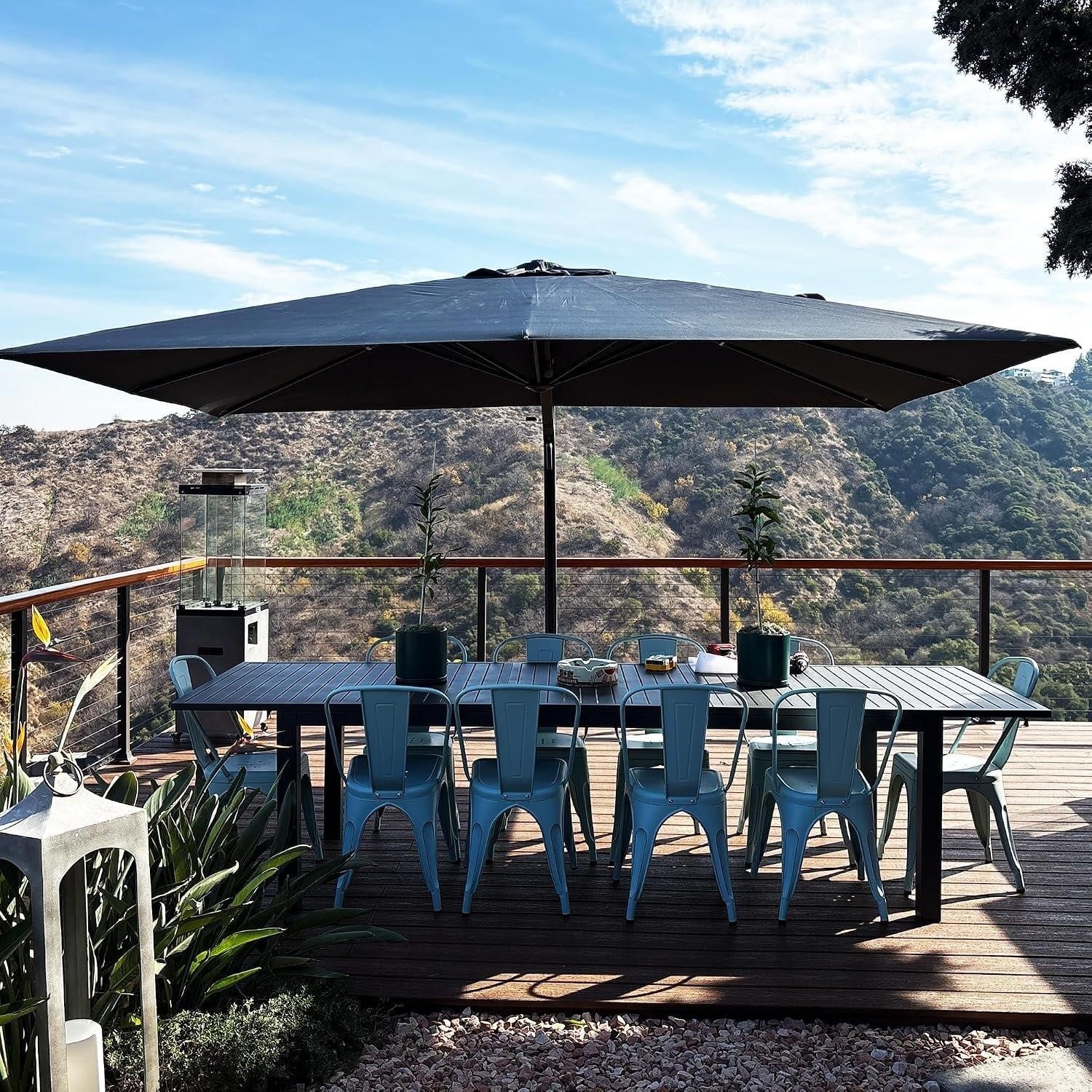 Black Cantilever Patio Umbrella