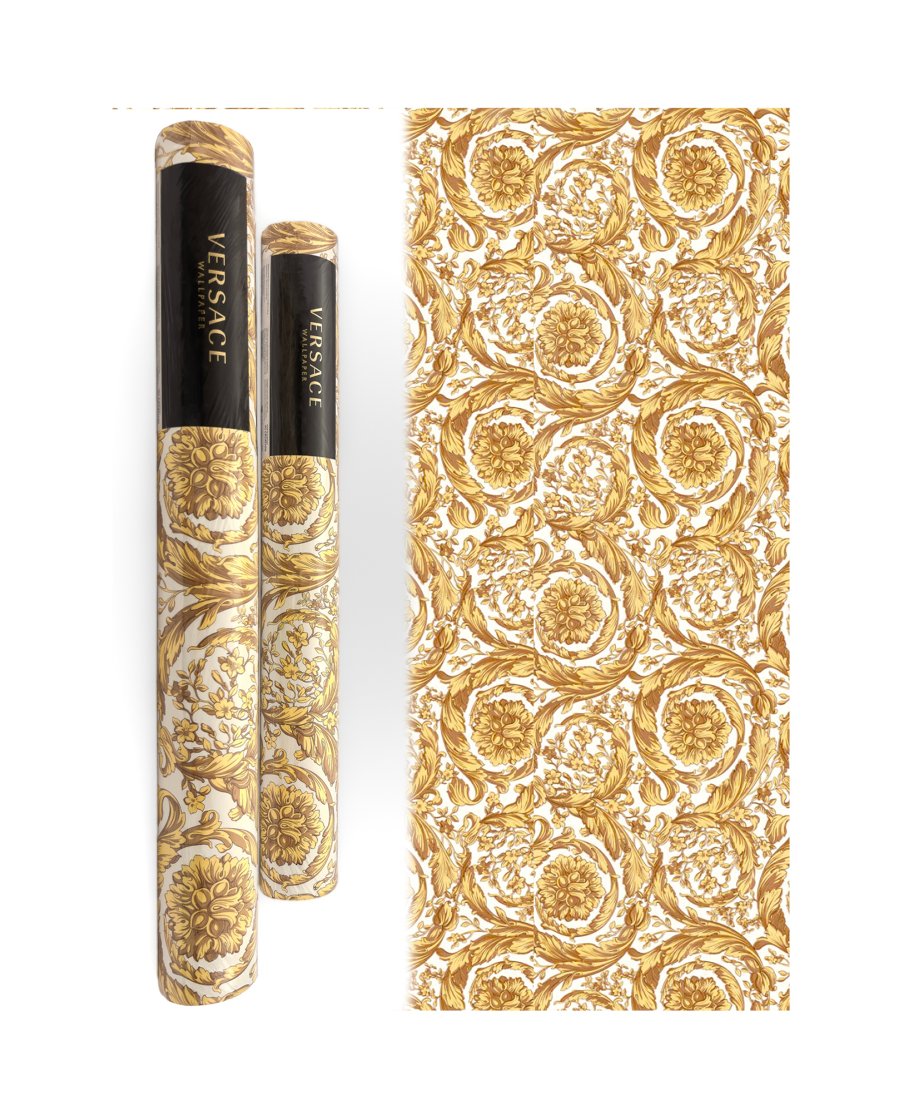 2 VERSACE BAROCCO WALLPAPER ROLLS BRAND NEW SEALED - photo 2