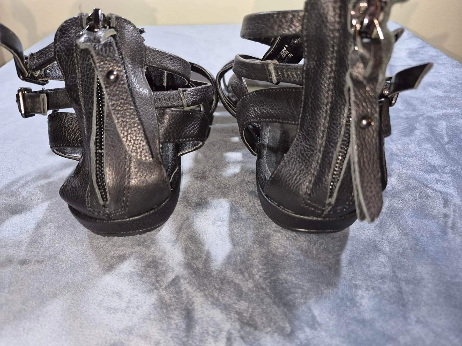 Denver Hayes Quad Comfort Black Gladiator Sandals Size 6.5/7 - photo 3