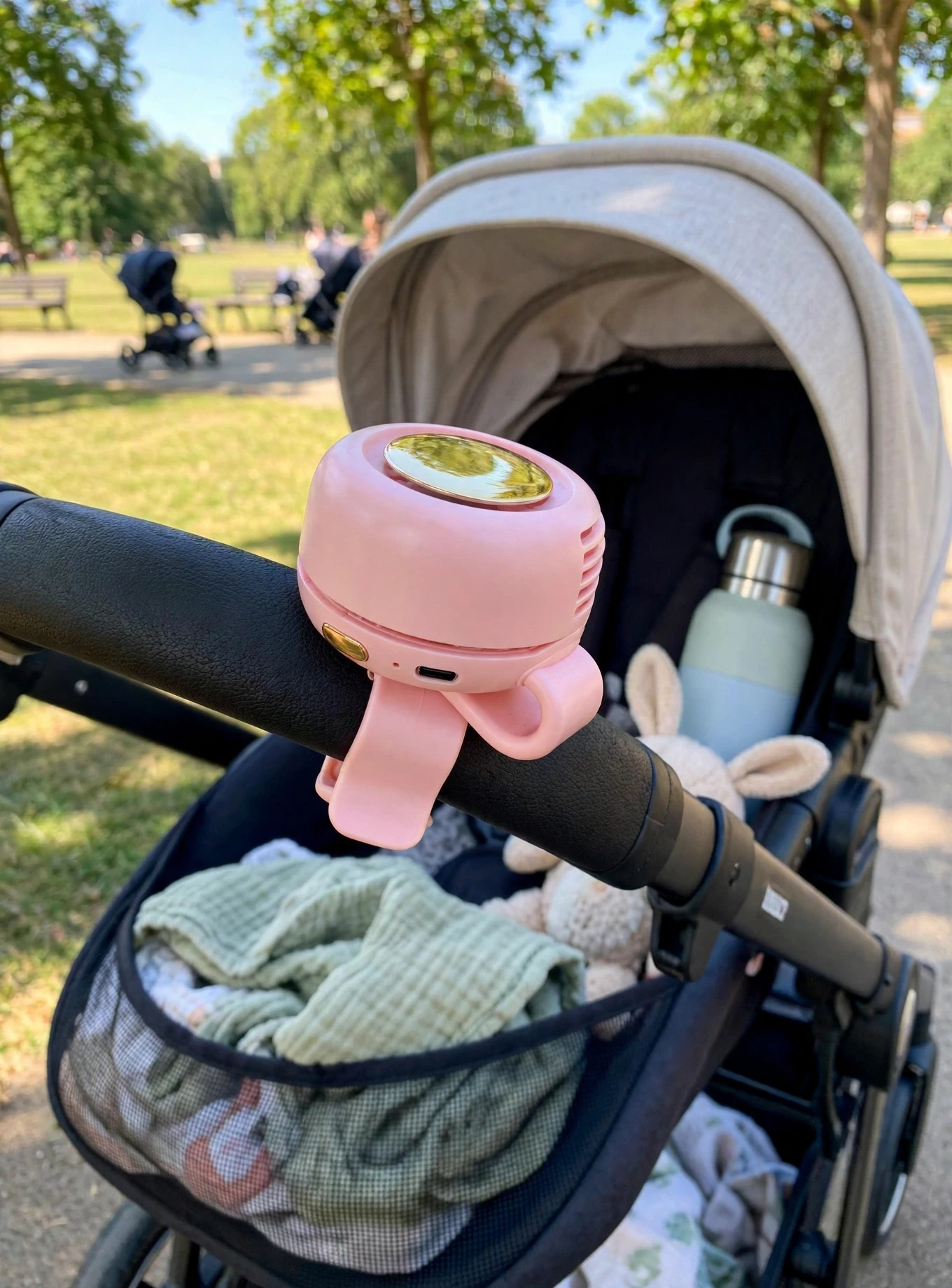 Mini Clip Fan — Pink (USB-C Rechargeable)