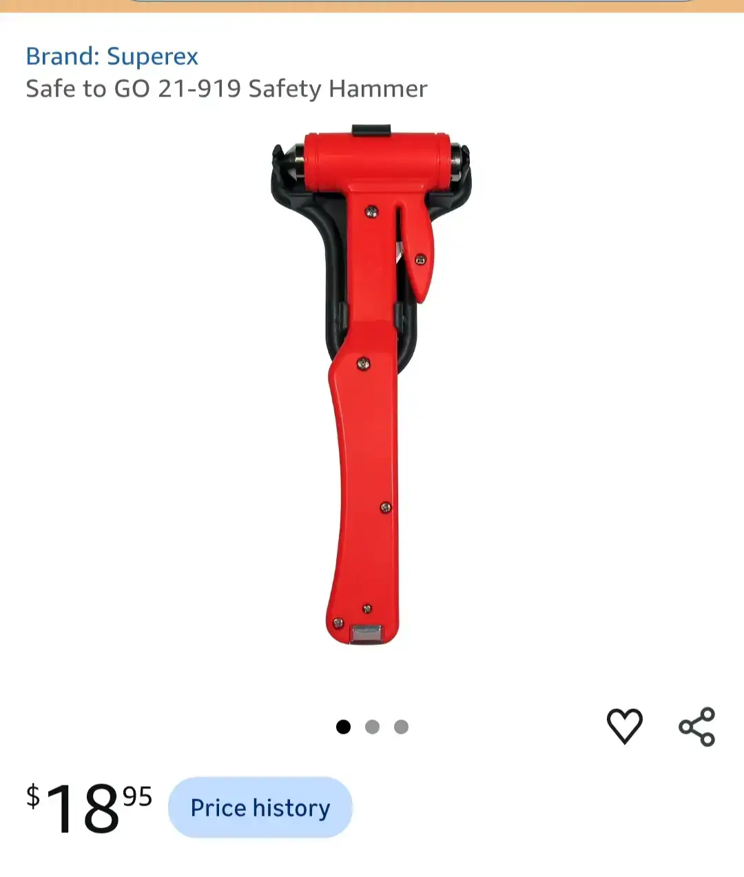 Superex Safe to GO 21-919 Safety Hammer