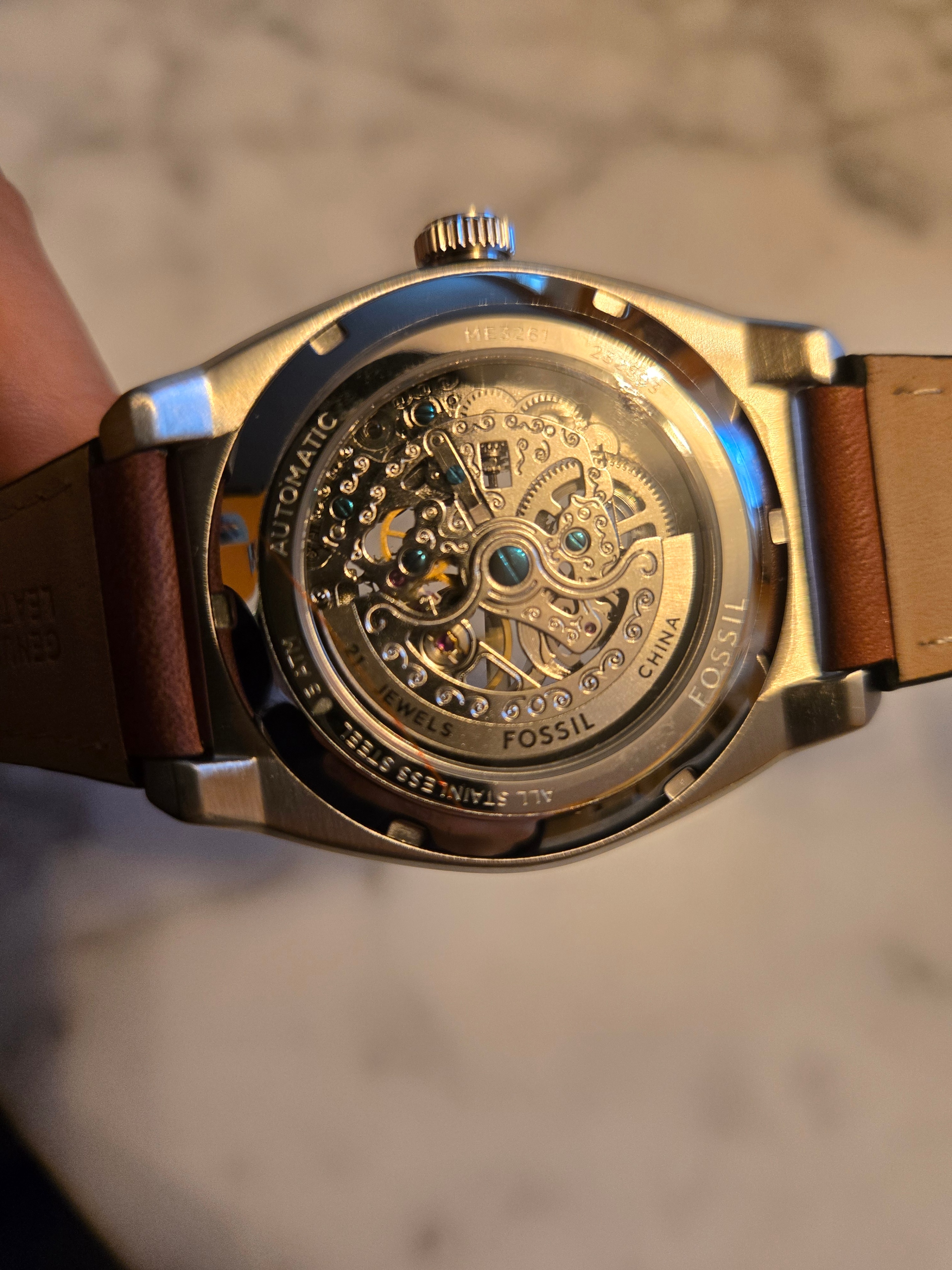 Fossil Everett Automatic Green Skeleton Dial New in Box - photo 3