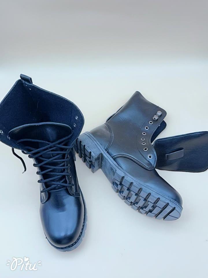 Brand new black combat boots (Size: 6.5 )