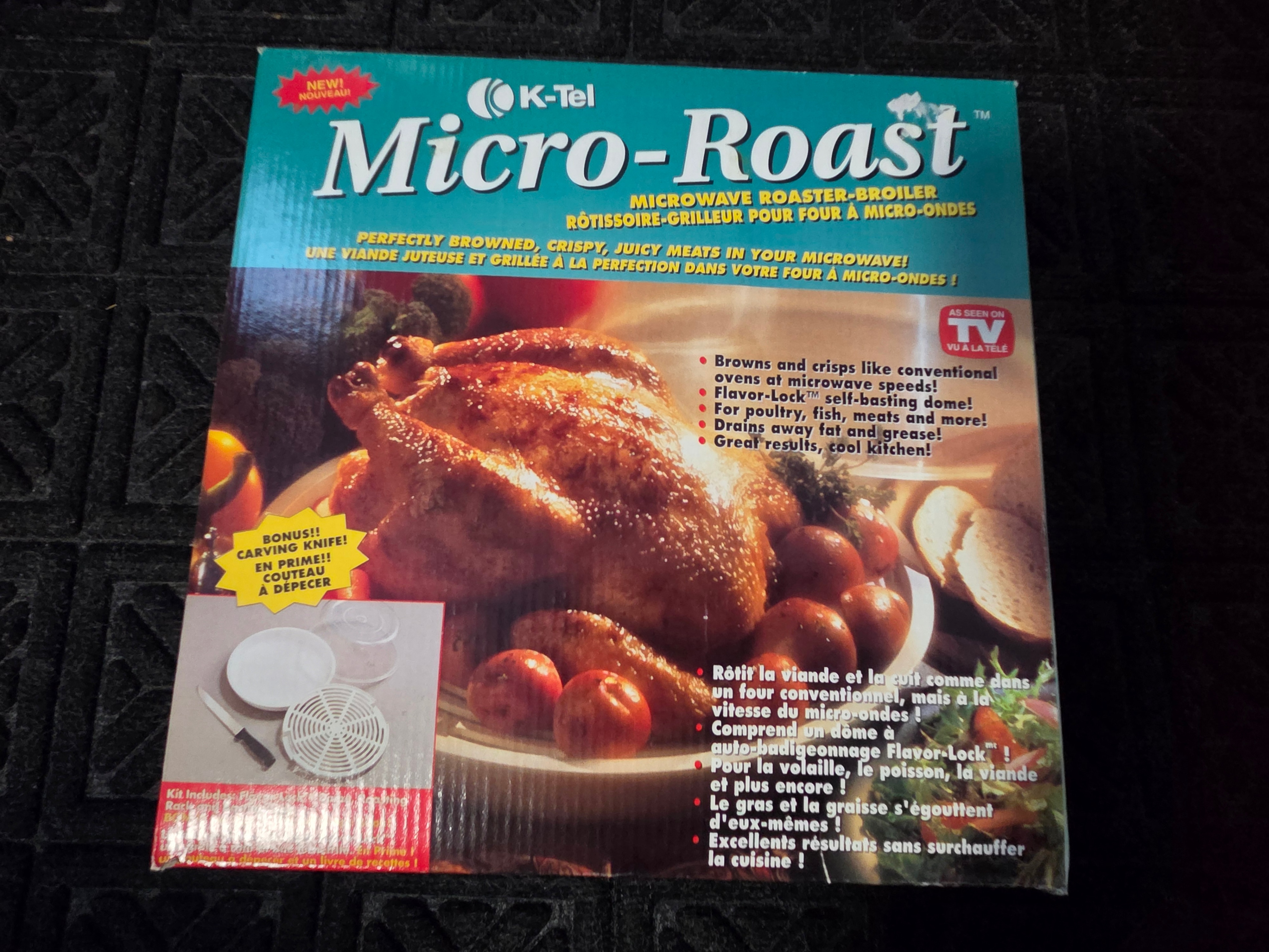 K-Tel Micro-Roast Microwave Roaster-Broiler