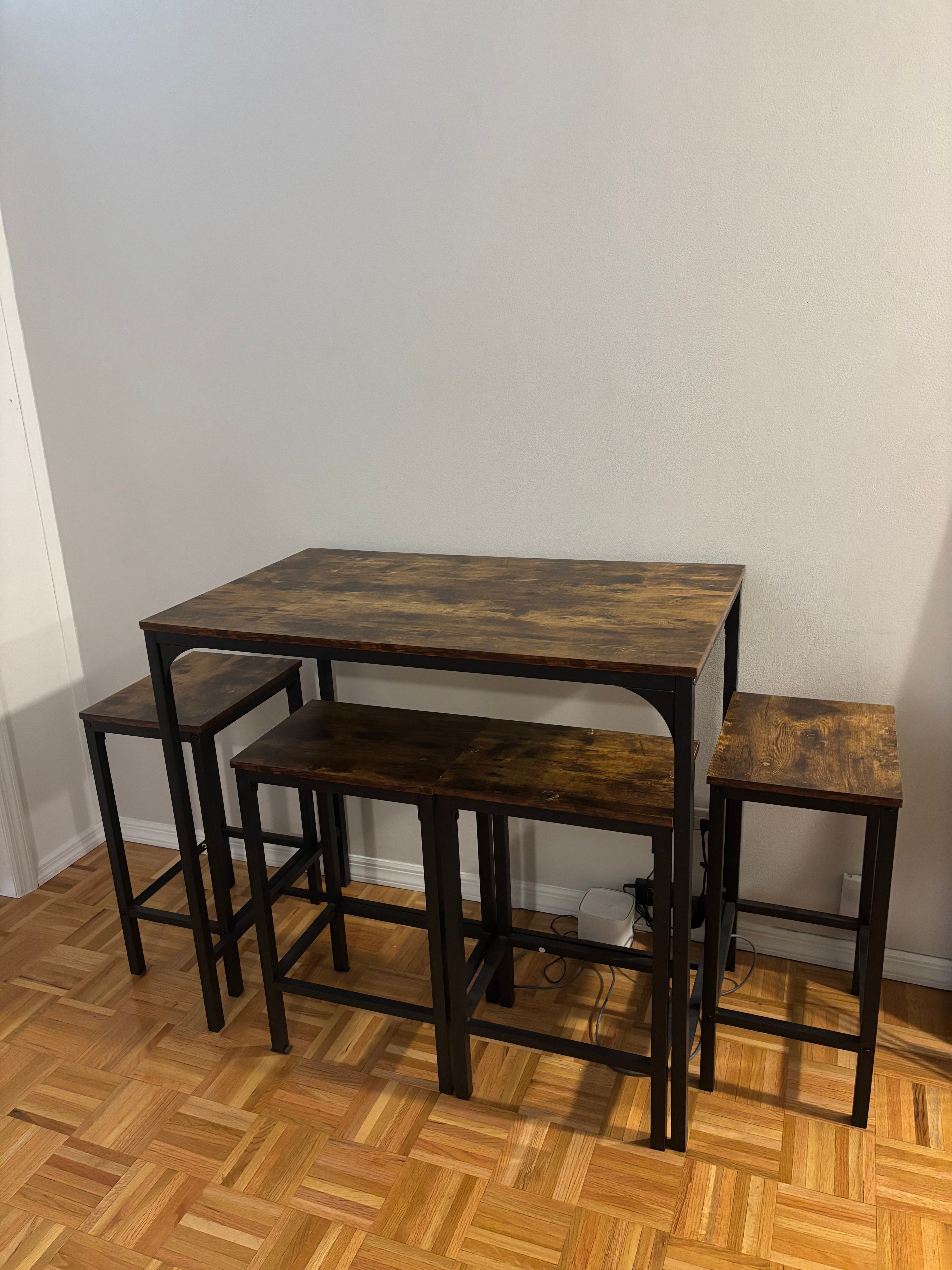 Free 5-Piece Bar Table & Stool Set – Good Condition