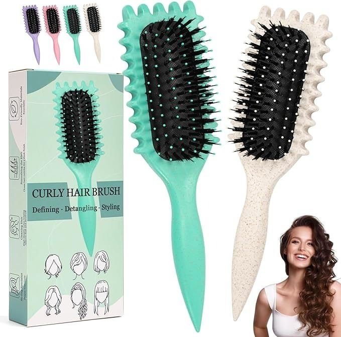2-Pack Curly Hair Brush
